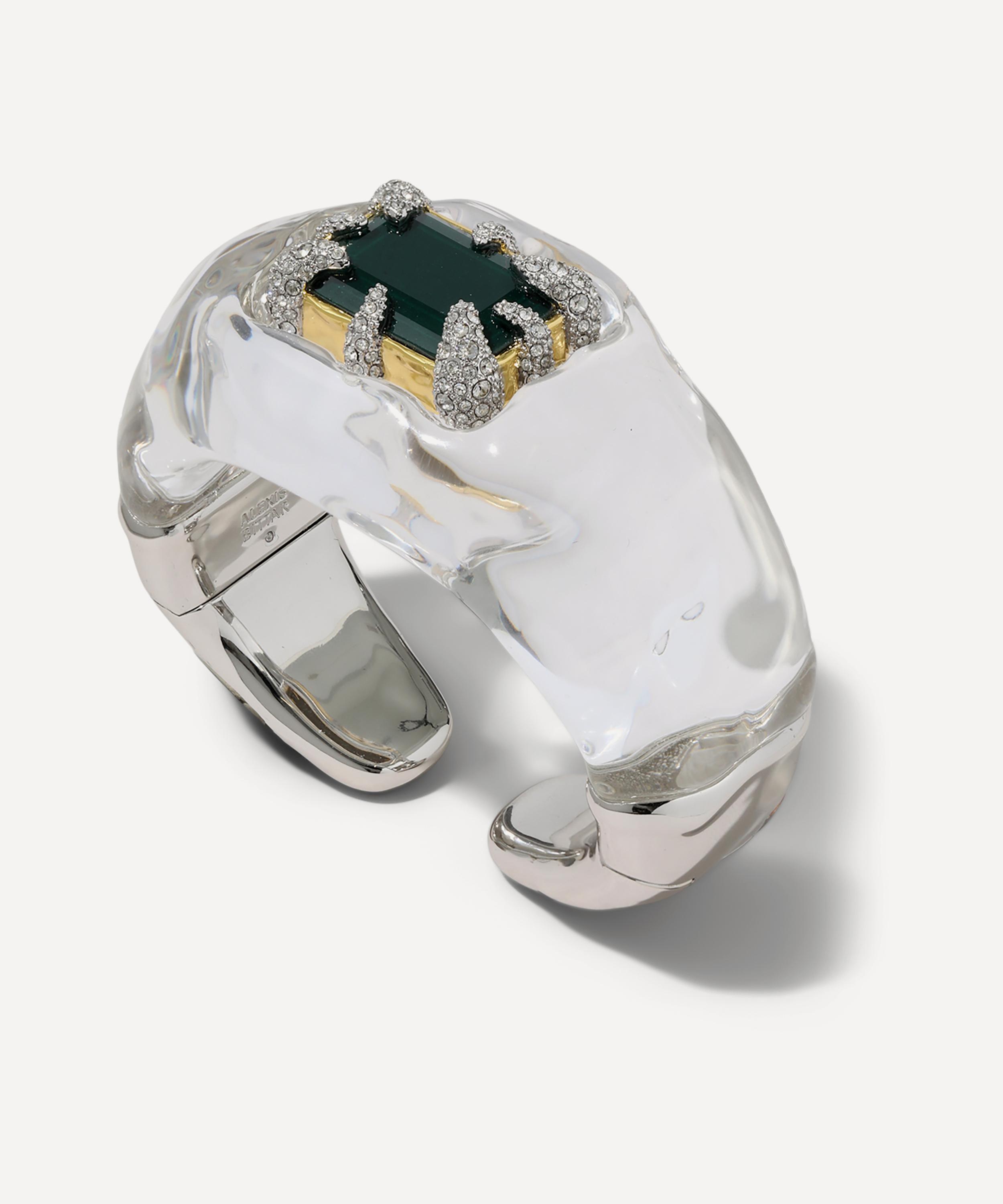 Alexis Bittar - 14ct Gold-Plated Silverlake Lucite Baguette Hinge Cuff Bracelet image number 0