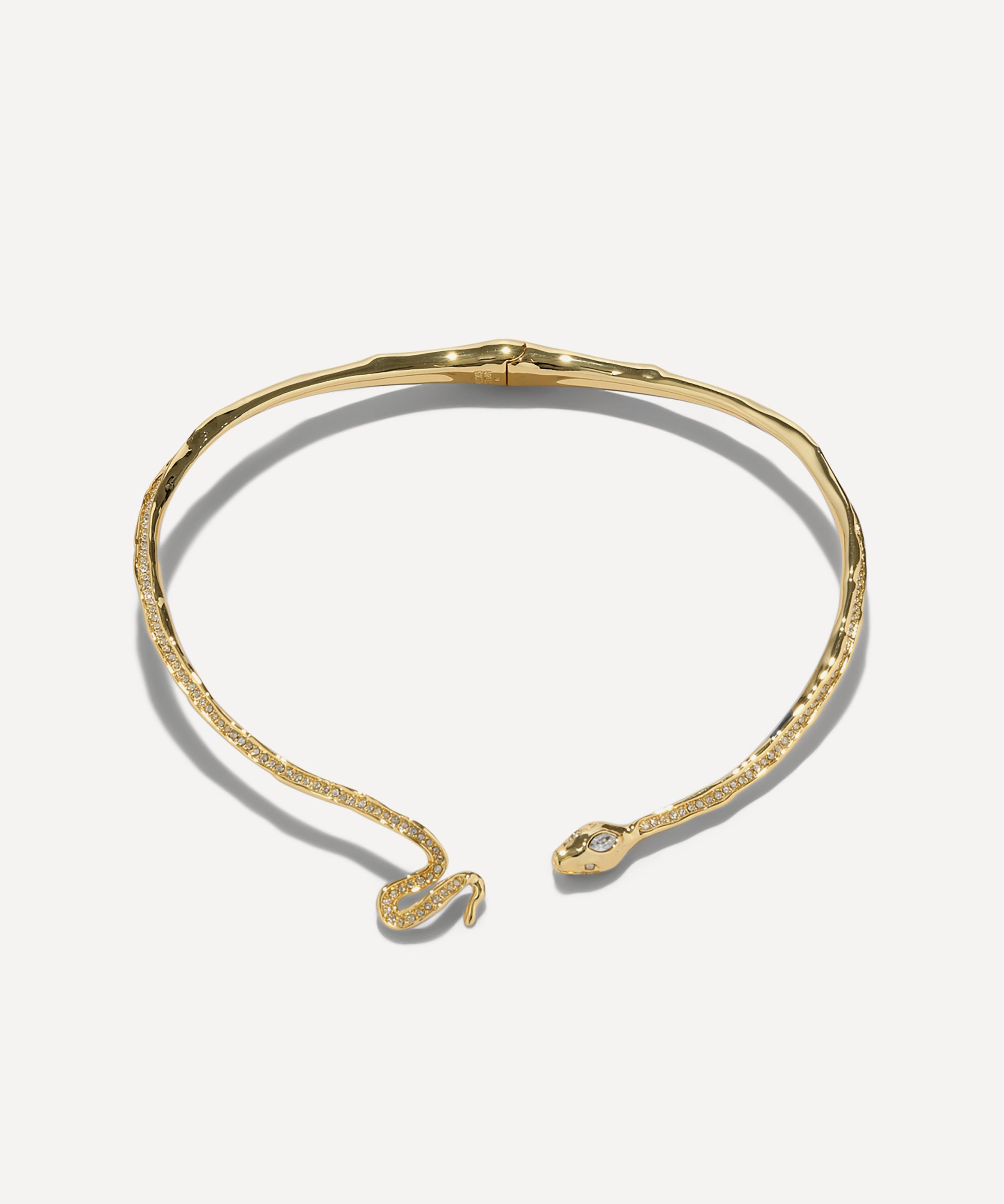 Alexis Bittar - 14ct Gold-Plated Serpent Crystal Skinny Collar Necklace image number 0