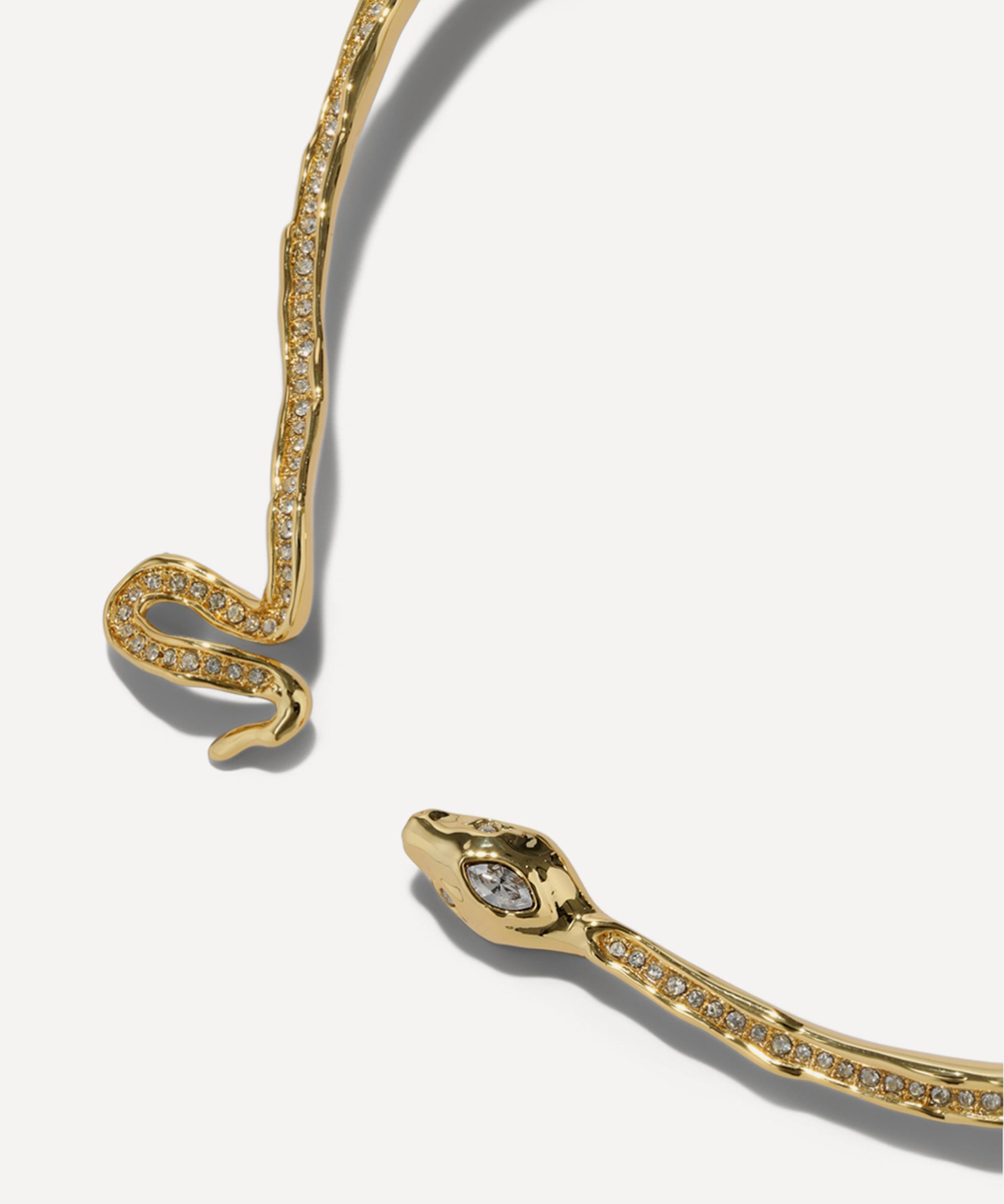 Alexis Bittar - 14ct Gold-Plated Serpent Crystal Skinny Collar Necklace image number 2