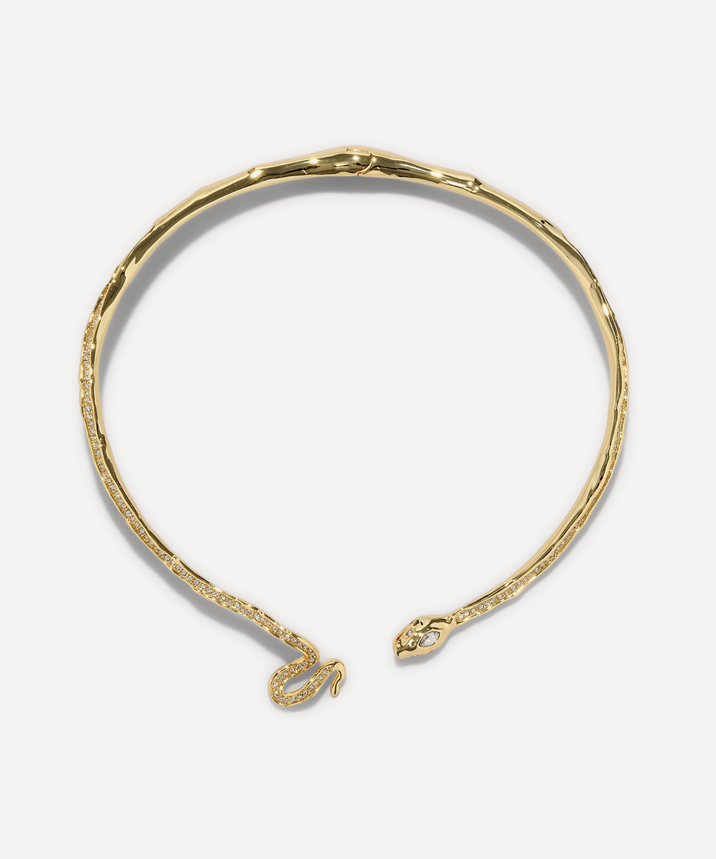 Alexis Bittar - 14ct Gold-Plated Serpent Crystal Skinny Collar Necklace image number 3