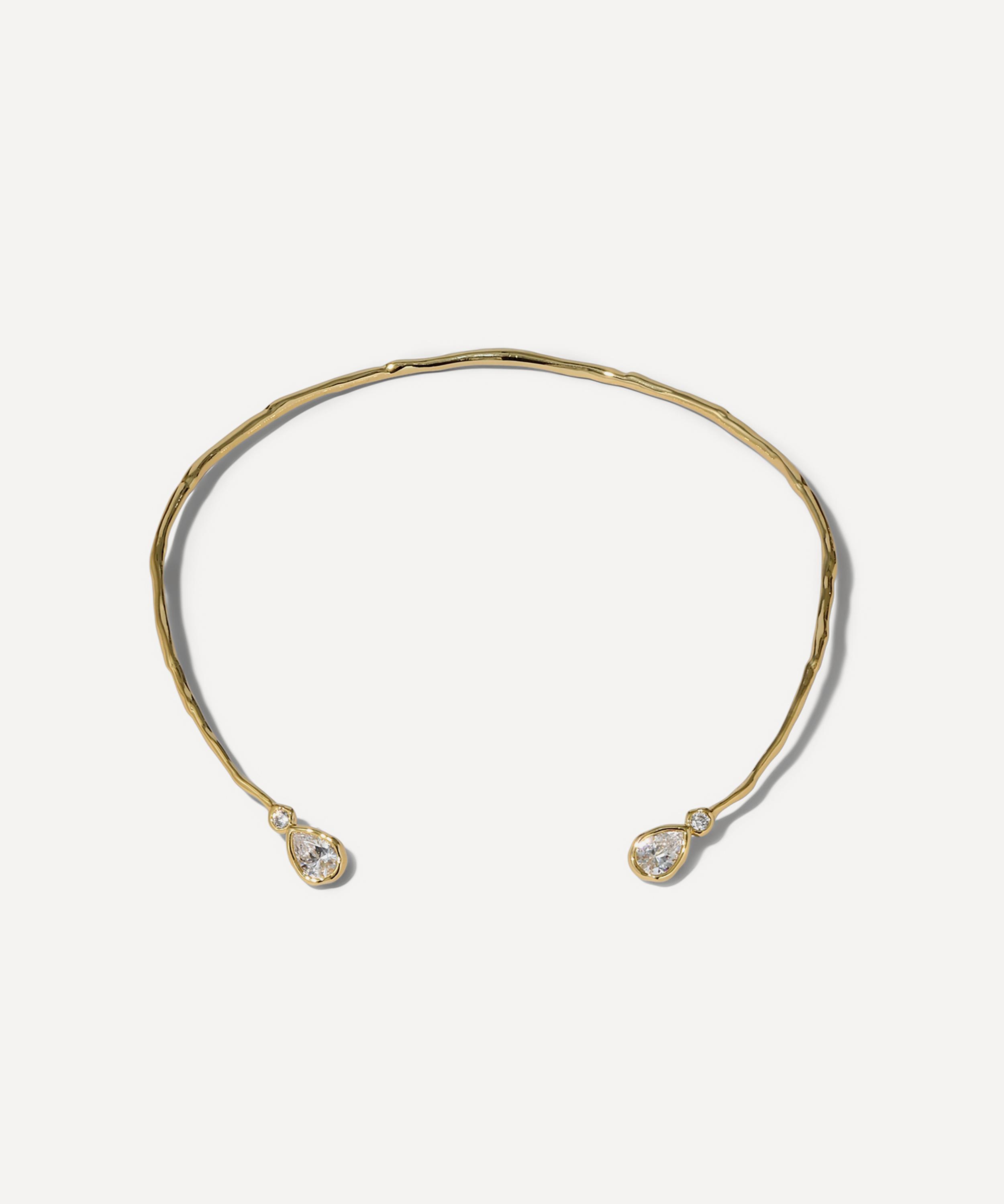 Alexis Bittar - 14ct Gold-Plated Asterales Cubic Zirconia Capped Skinny Collar Necklace image number 2