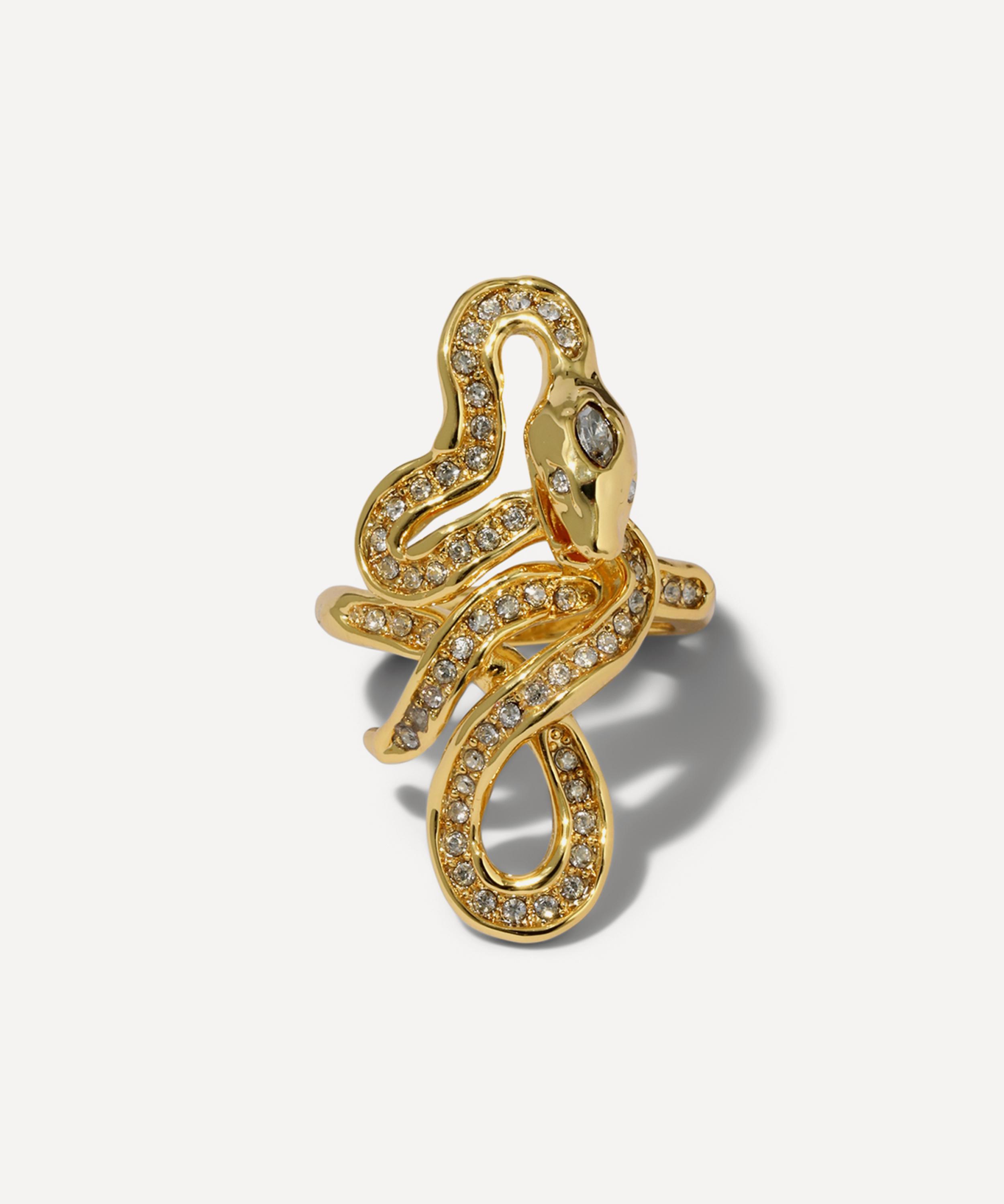 Alexis Bittar - 14ct Gold-Plated Serpent Coiled Ring image number 0