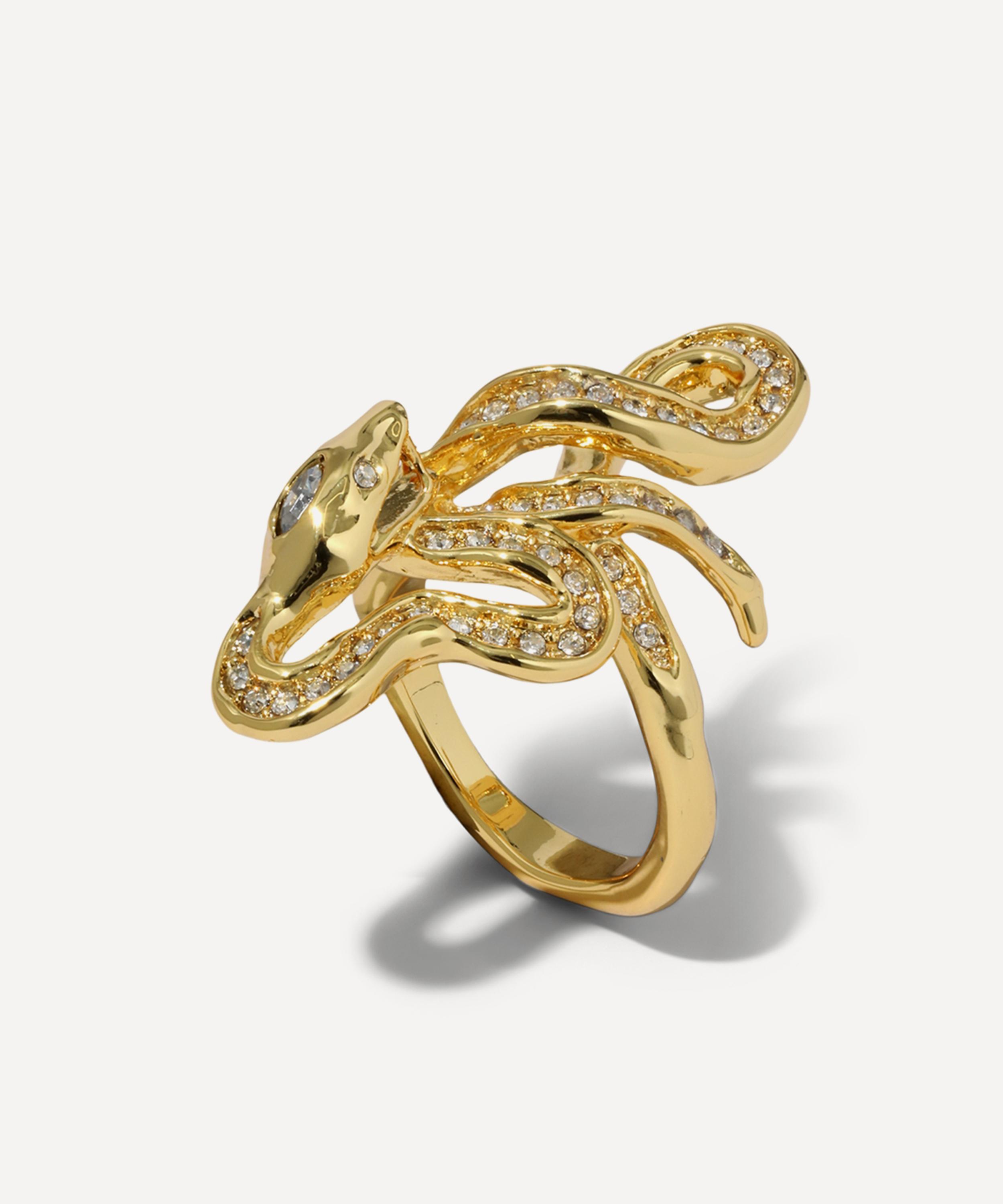 Alexis Bittar - 14ct Gold-Plated Serpent Coiled Ring image number 2