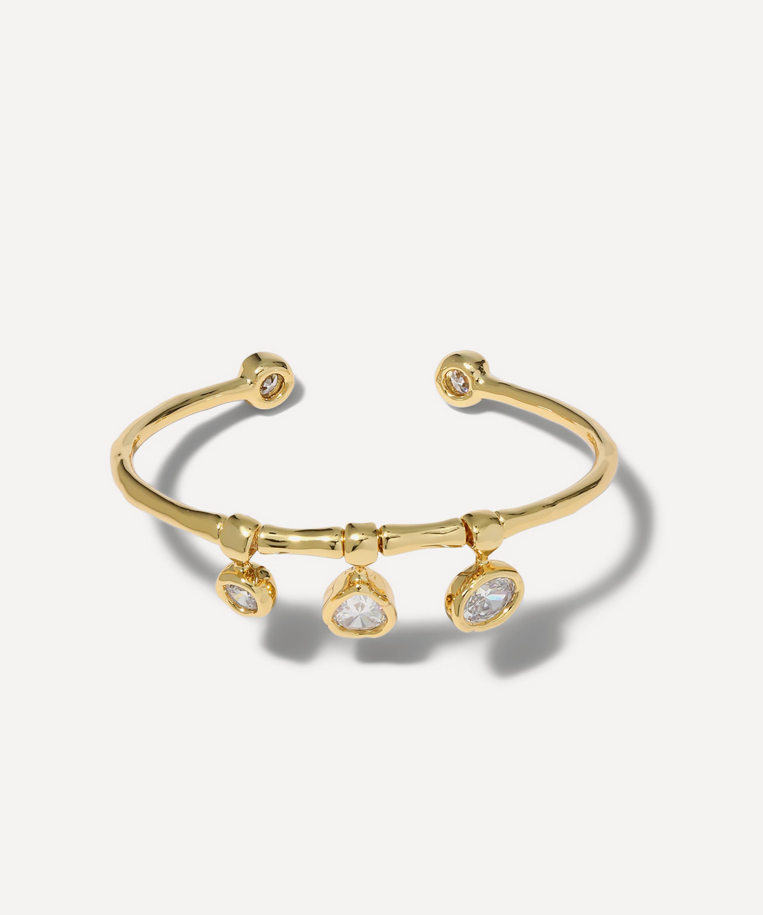 Alexis Bittar - 14ct Gold-Plated Asterales Cubic Zirconia Charm Cuff Bracelet image number 0