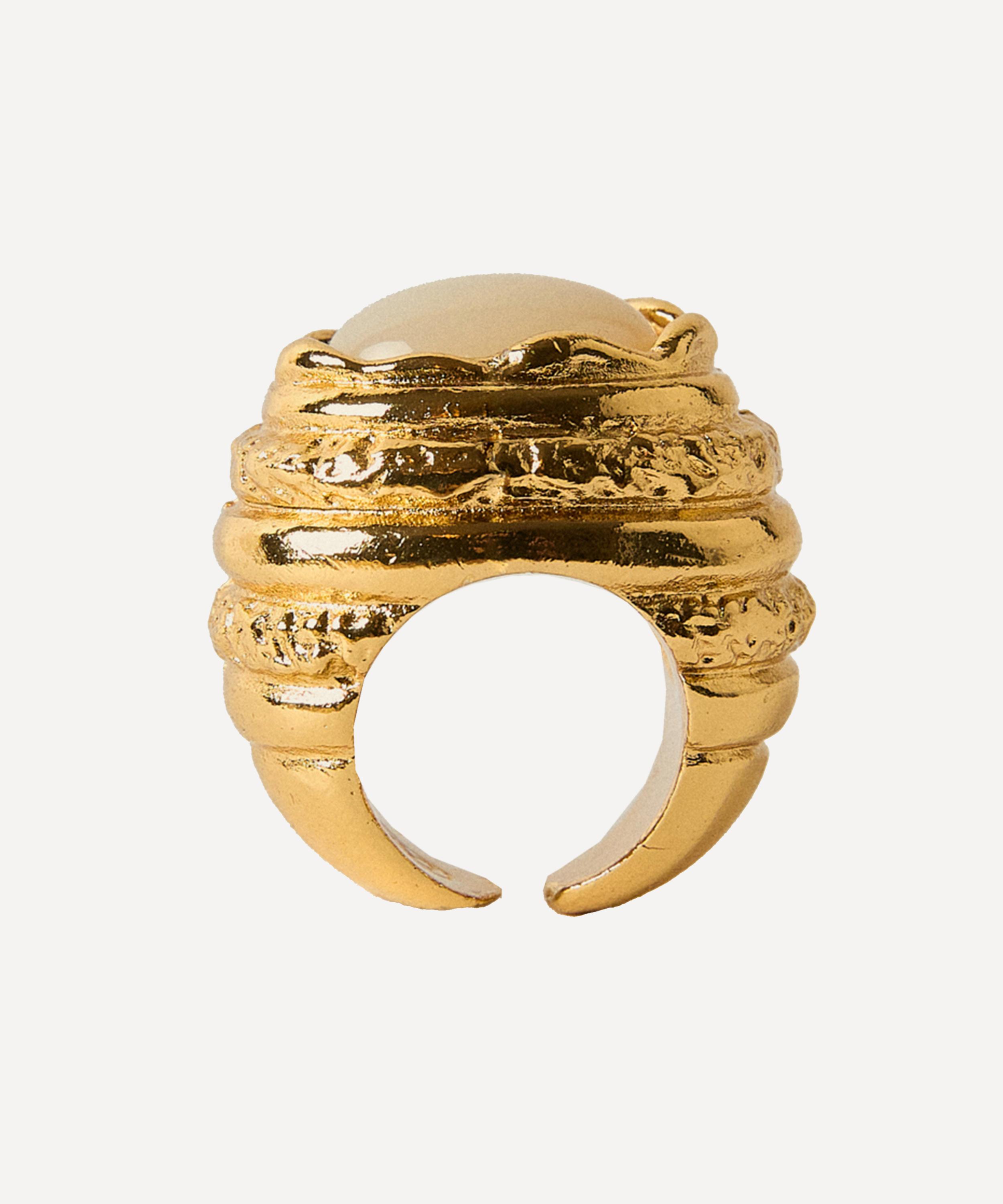 Paola Sighinolfi - 14ct Gold-Plated Small Amanda Ring White image number 2