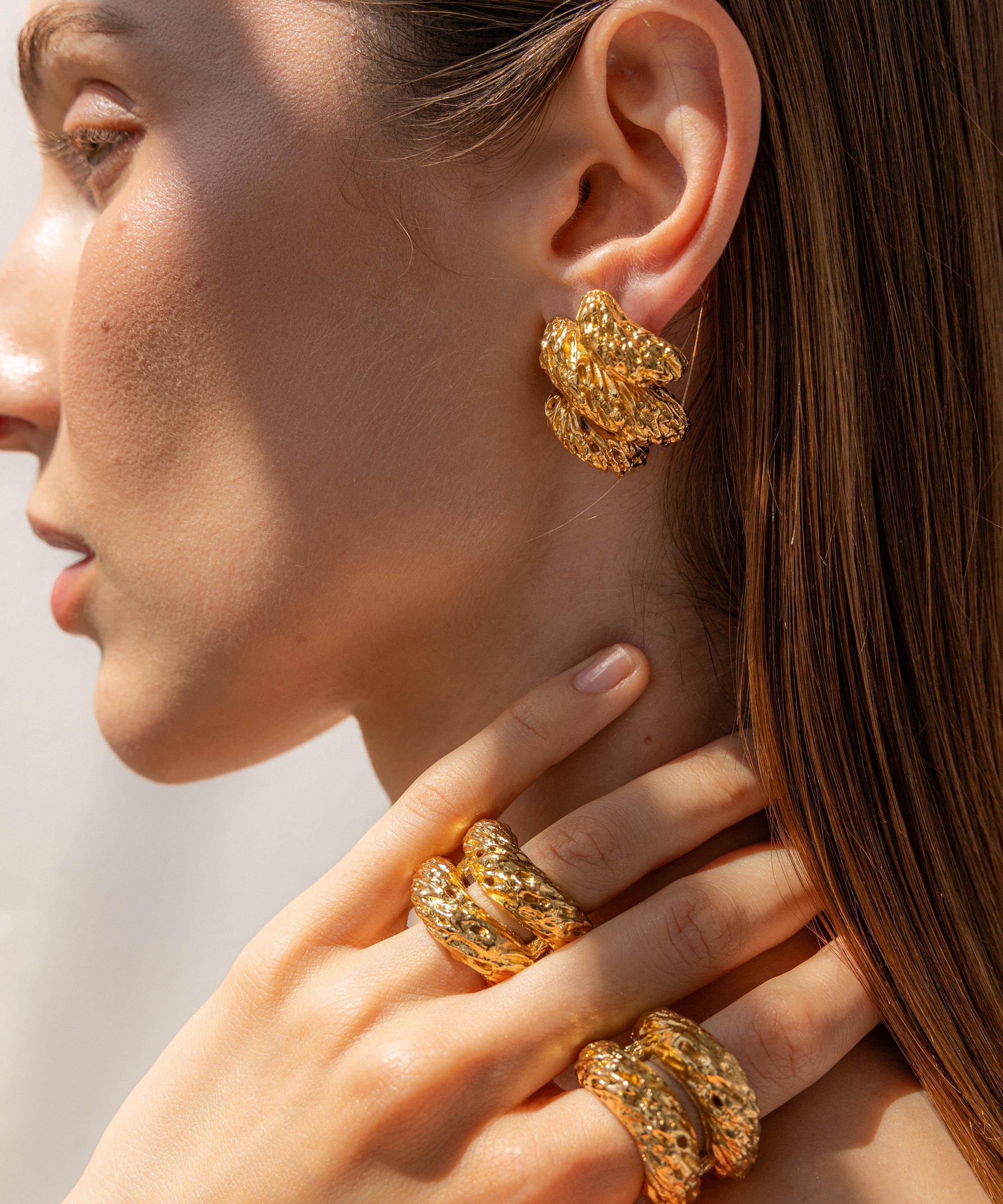 Paola Sighinolfi - 14ct Gold-Plated Alana Earrings image number 1