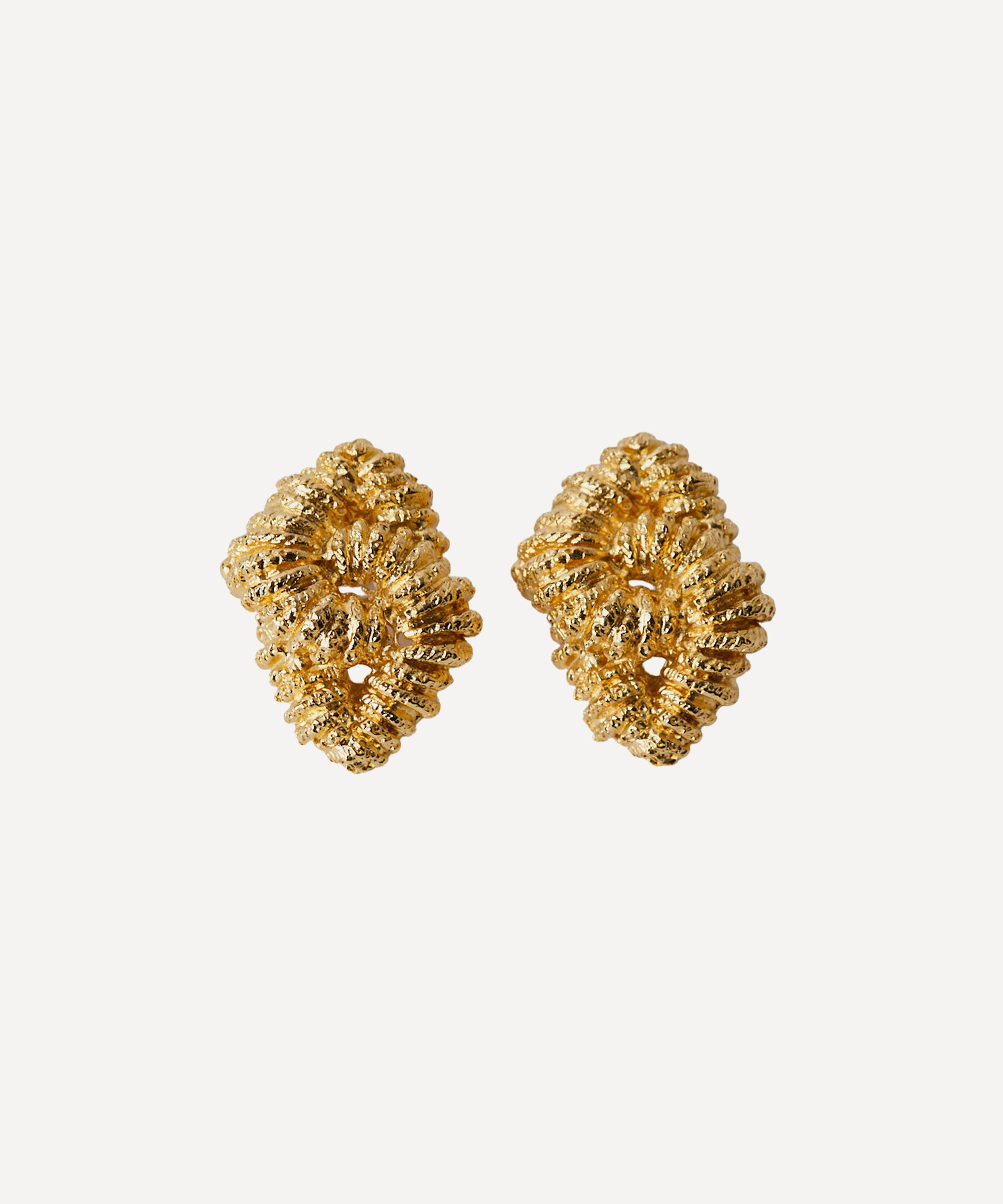 Paola Sighinolfi - 14ct Gold-Plated Loto Earrings image number 0