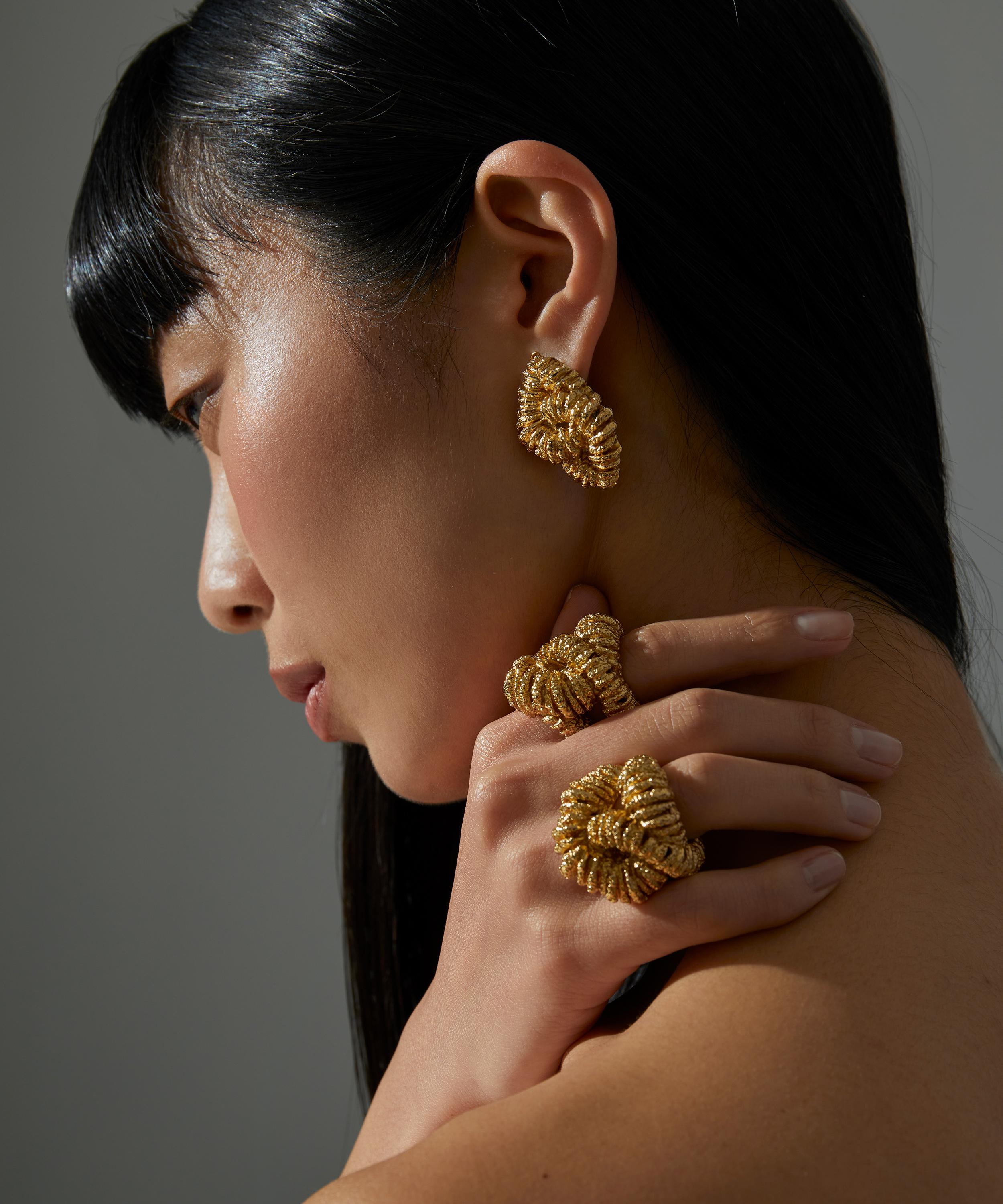 Paola Sighinolfi - 14ct Gold-Plated Loto Earrings image number 1