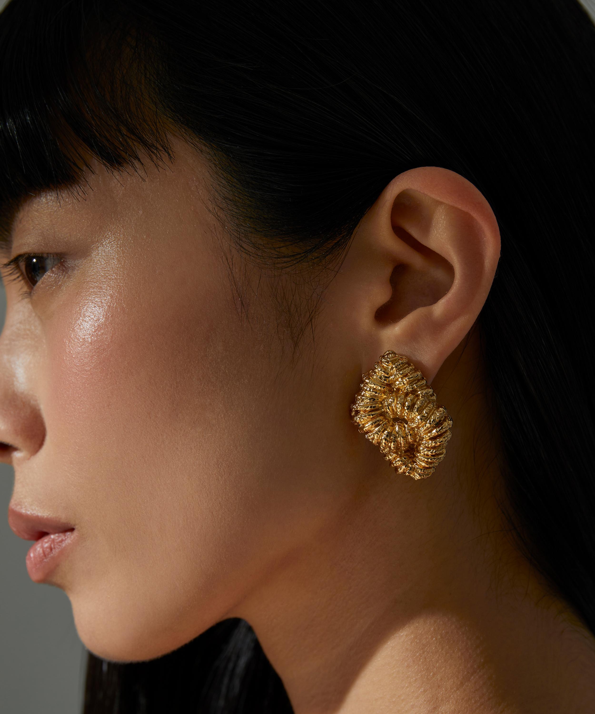 Paola Sighinolfi - 14ct Gold-Plated Loto Earrings image number 2