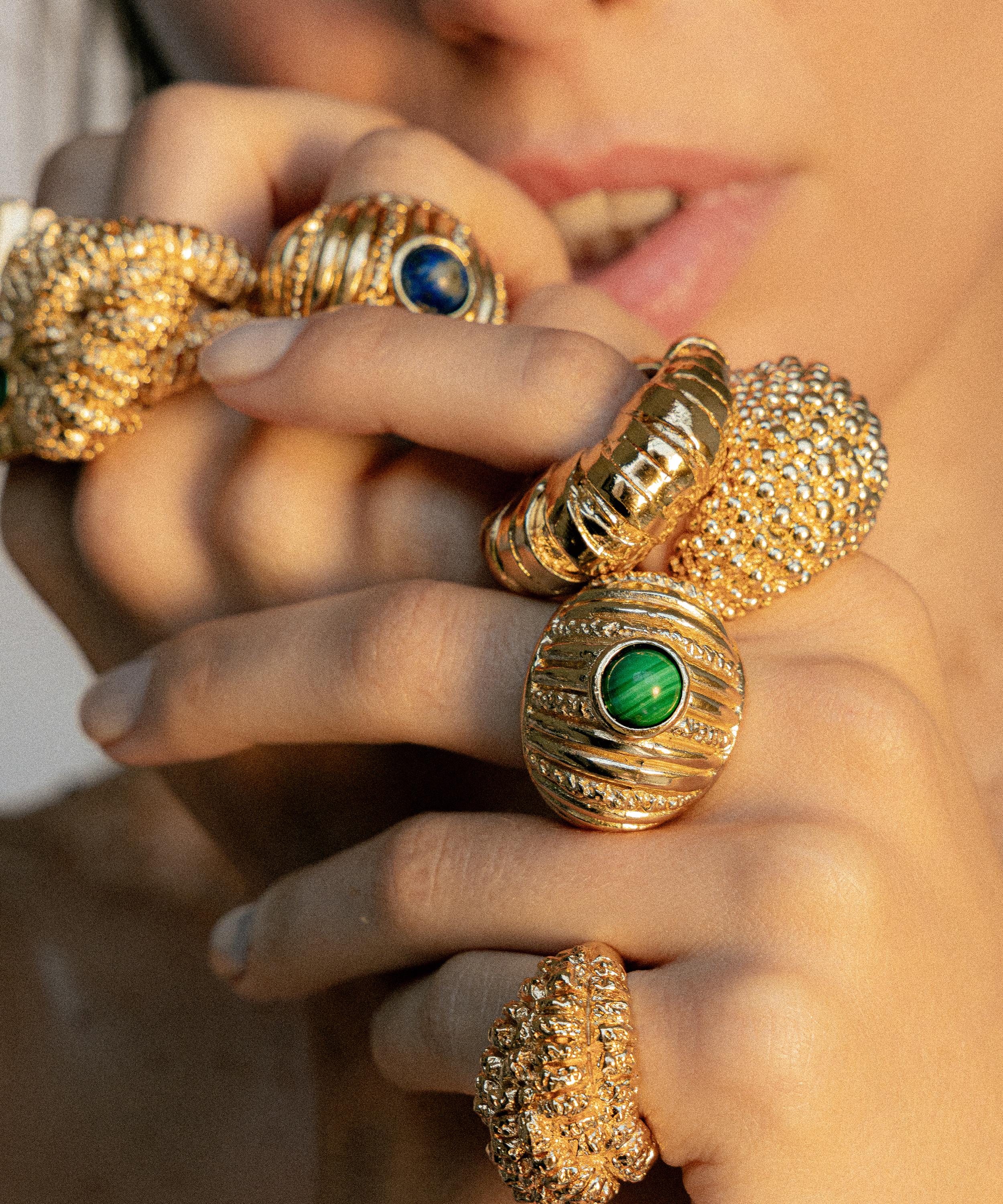 Paola Sighinolfi - 14ct Gold-Plated Era Ring image number 3