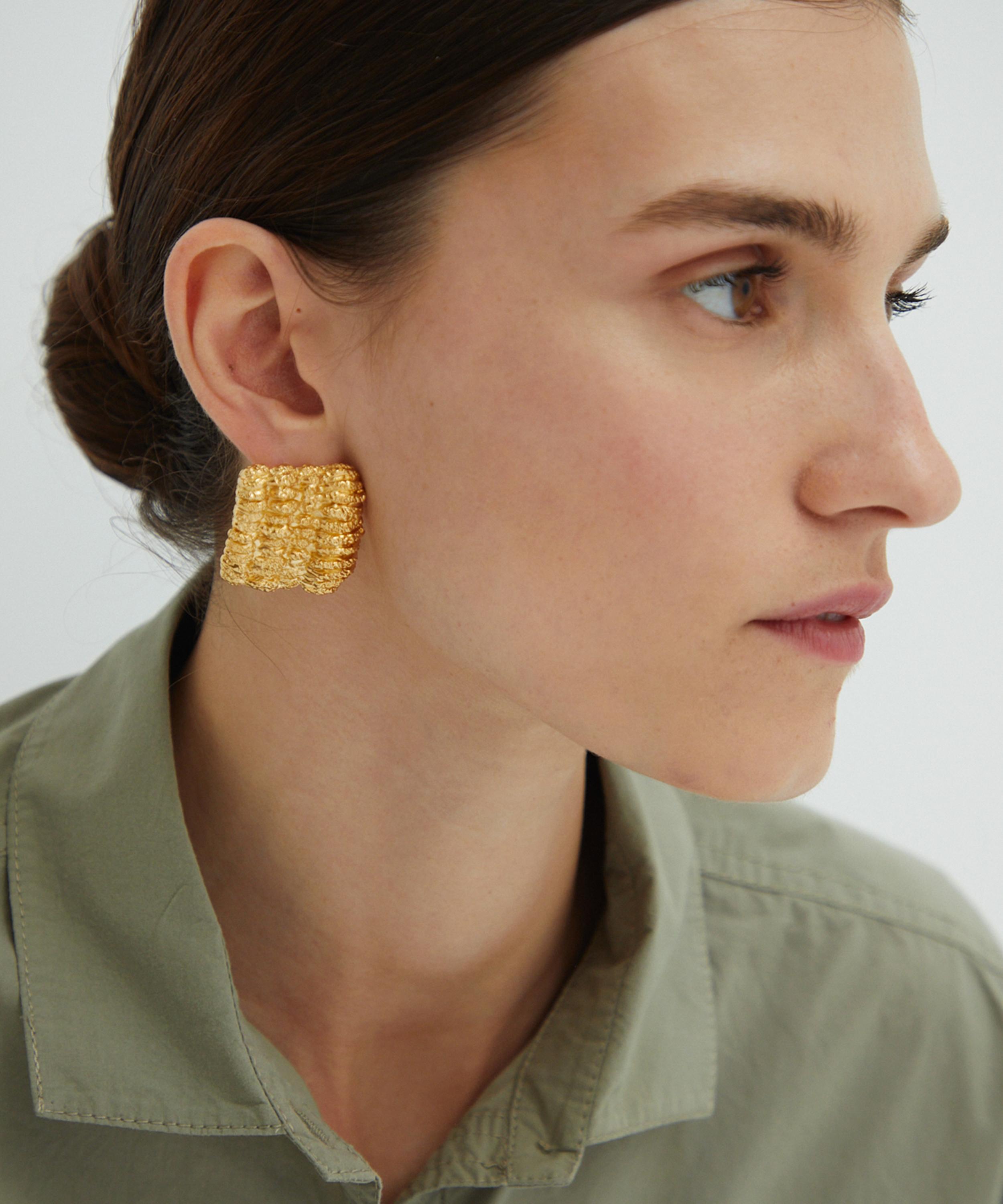 Paola Sighinolfi - 14ct Gold-Plated Small Sonora Earrings image number 1