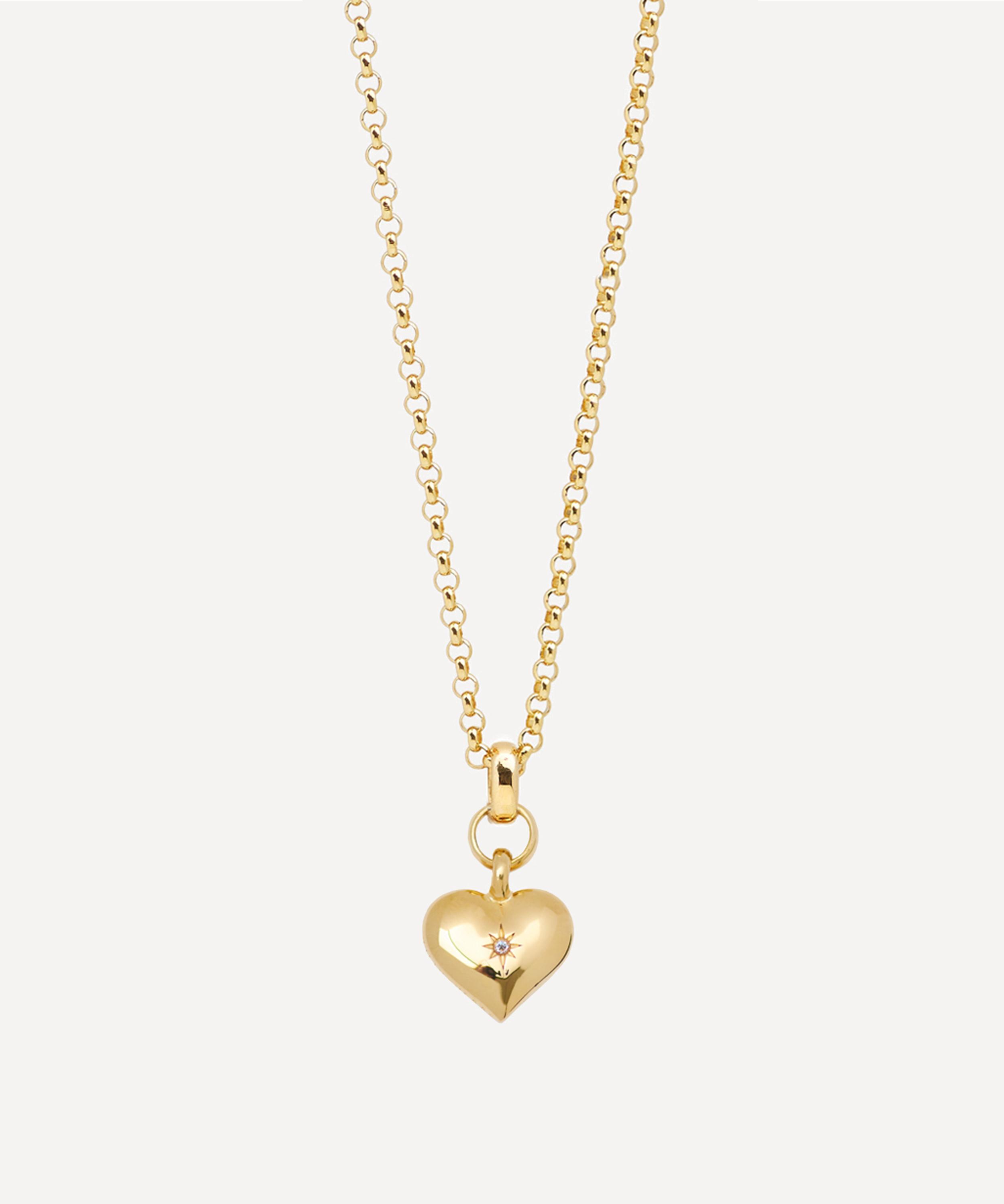 Tilly Sveaas - Gold-Plated Small Heart on Belcher Chain Necklace image number 0