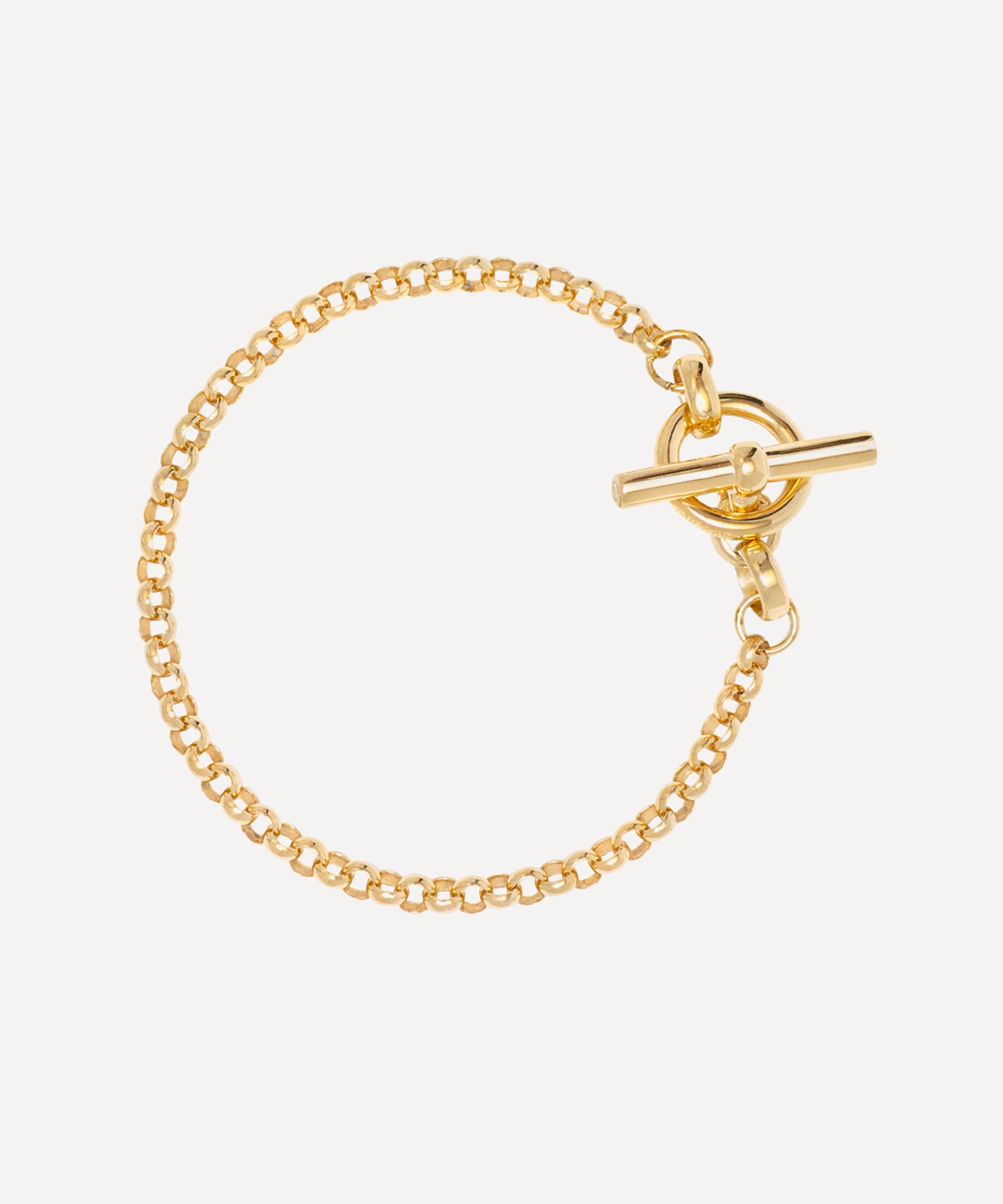 Tilly Sveaas - Gold-Plated Small T-Bar Clasp on Belcher Chain Bracelet image number 0