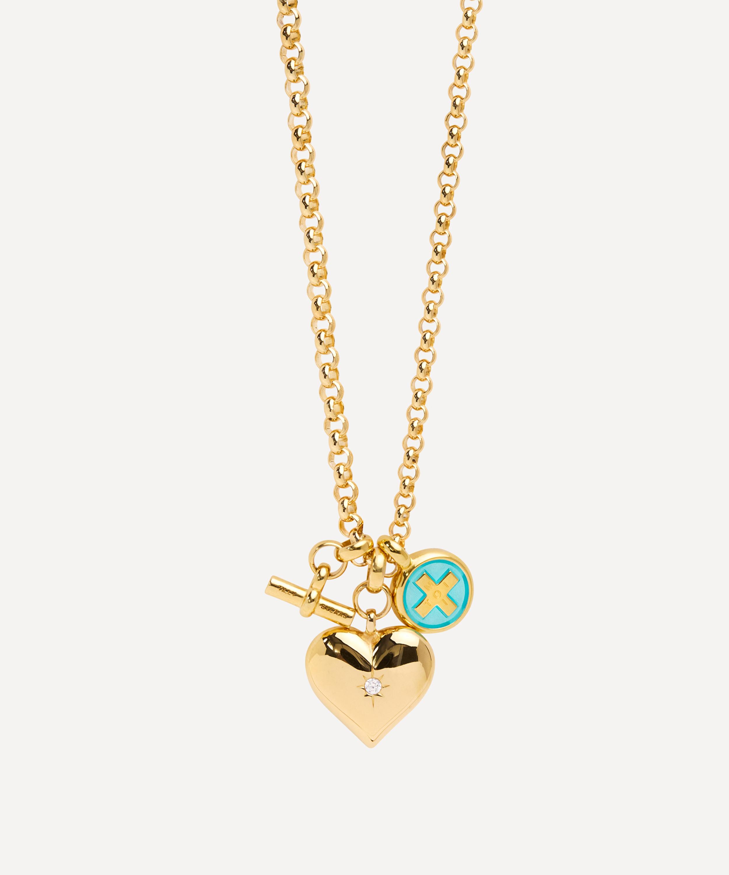 Tilly Sveaas - Gold-Plated Love and Wanderlust Charm Necklace image number 0