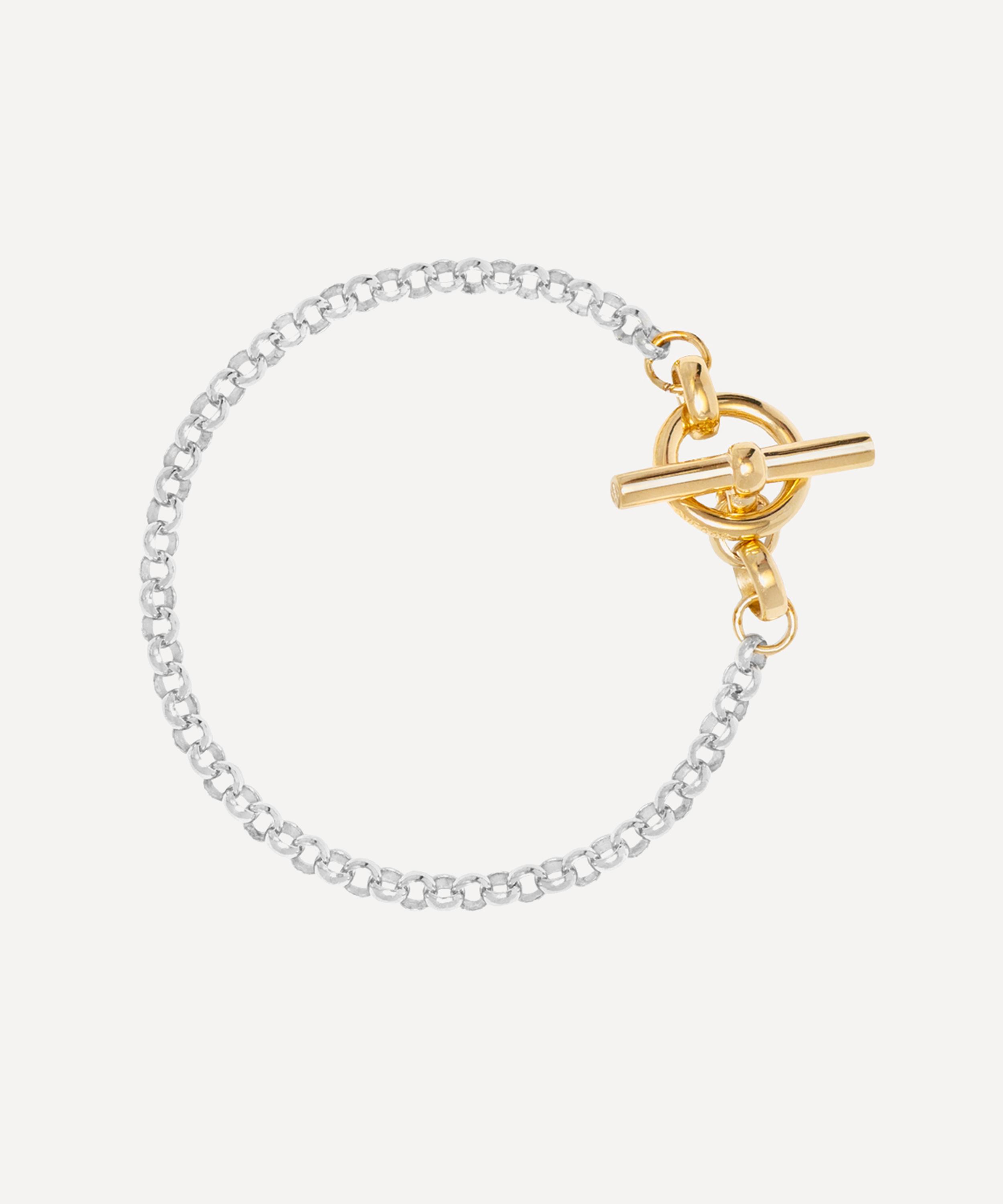 Tilly Sveaas - Mixed Metal Small T-Bar Clasp on Belcher Chain Bracelet image number 0