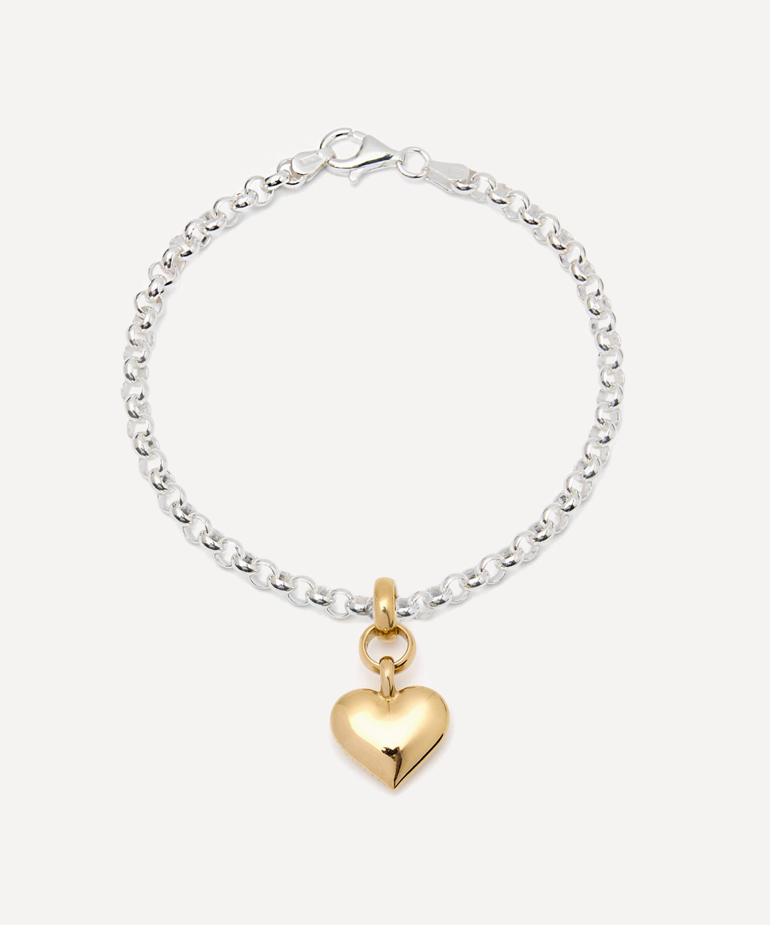 Tilly Sveaas - Mixed Metal Small Heart on Belcher Chain Bracelet image number 0