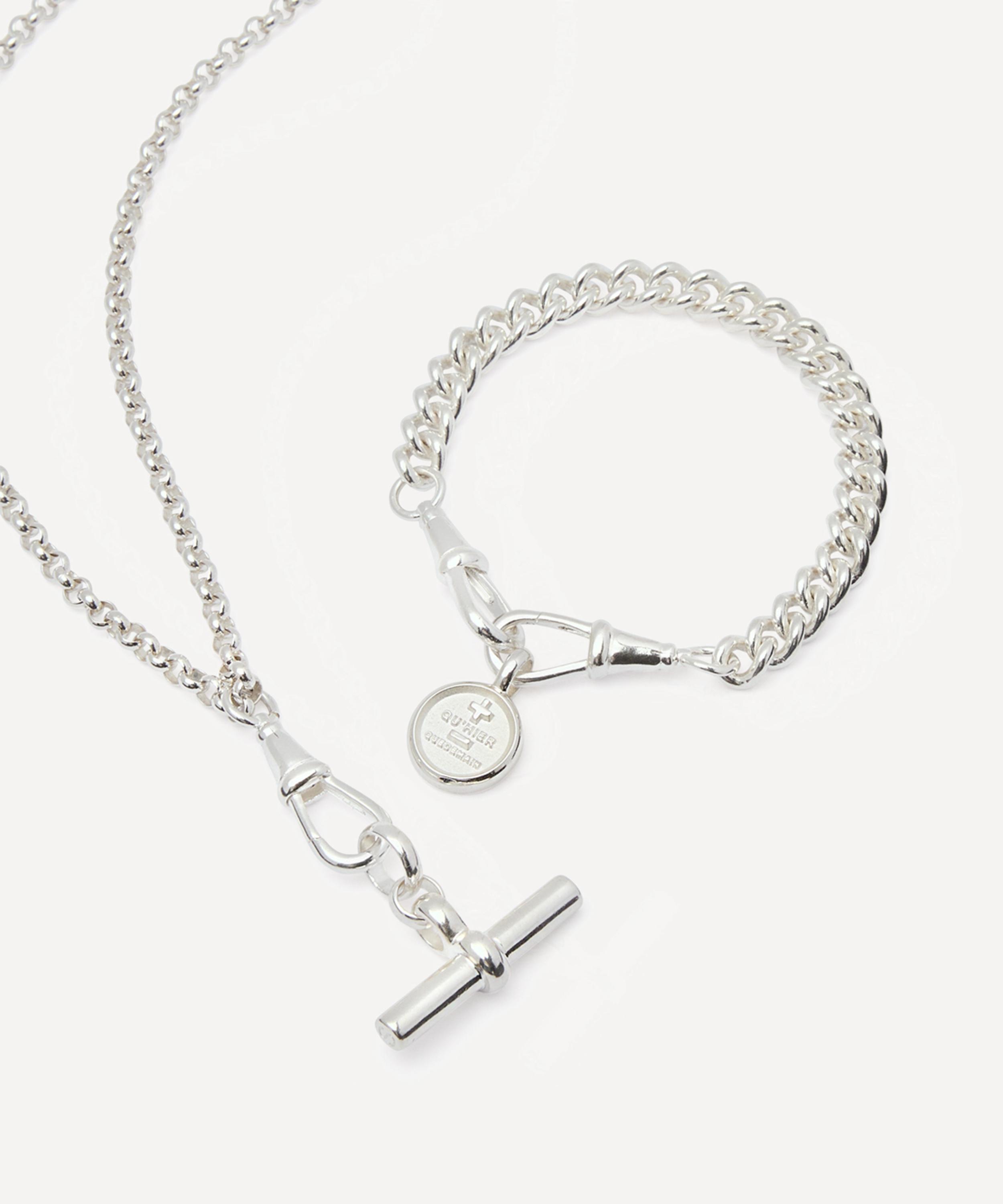 Tilly Sveaas - Silver-Plated Moi and Toi Mixed Link Bracelet and Necklace Set image number 1