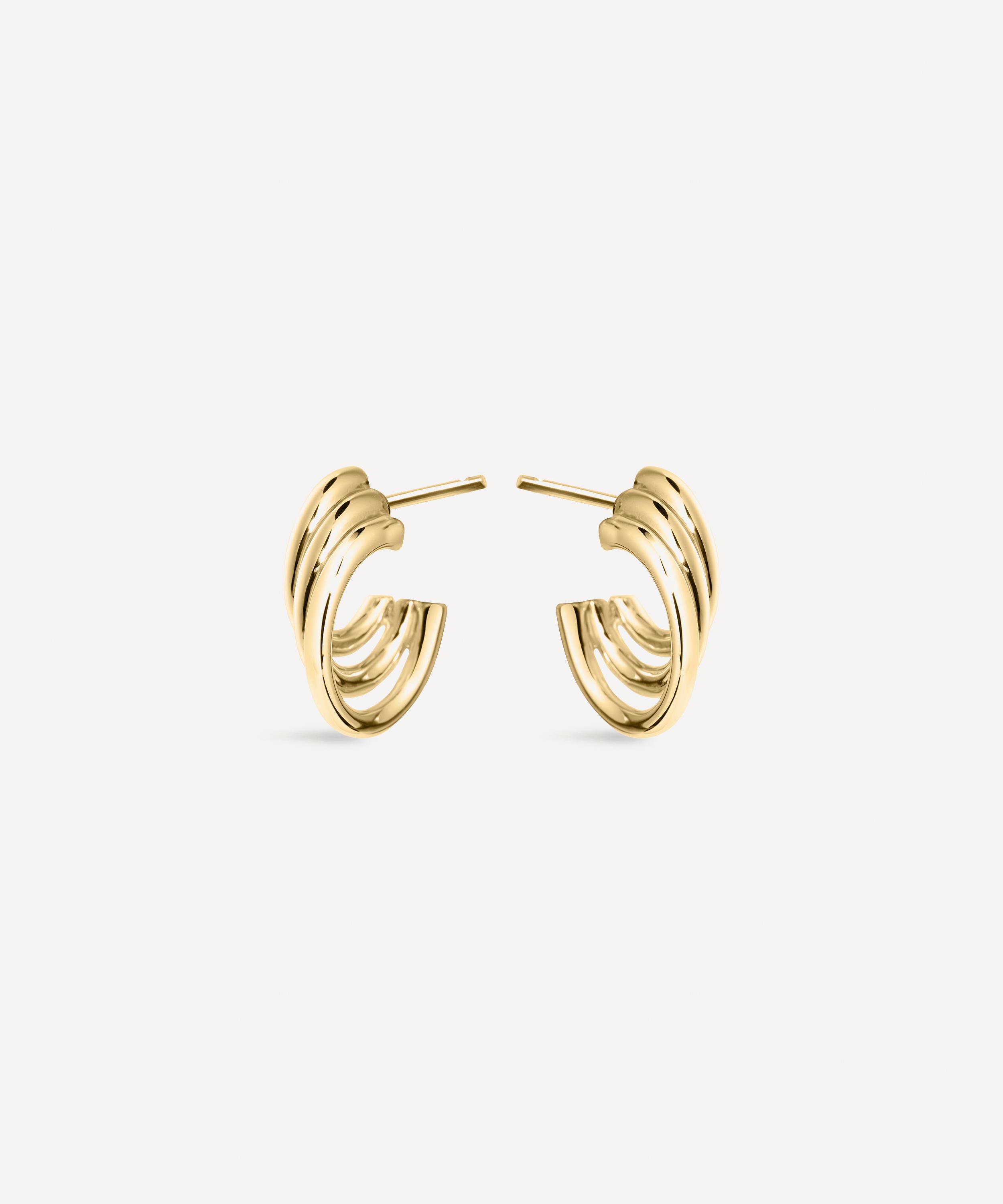 Shaun Leane - 18ct Gold Vermeil Bound Hoop Earrings image number 2