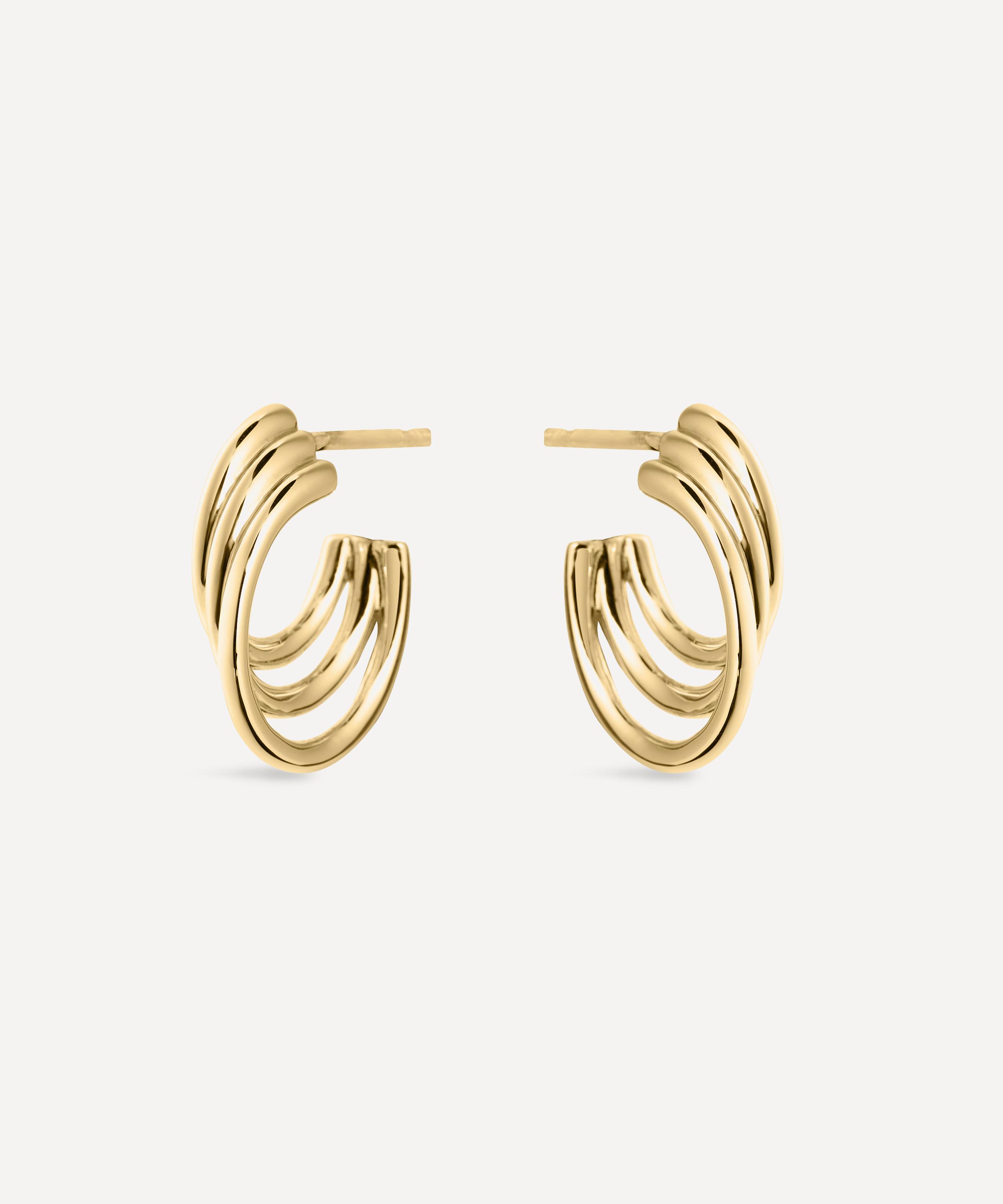 Shaun Leane - 18ct Gold Vermeil Bound Hoop Earrings image number 0