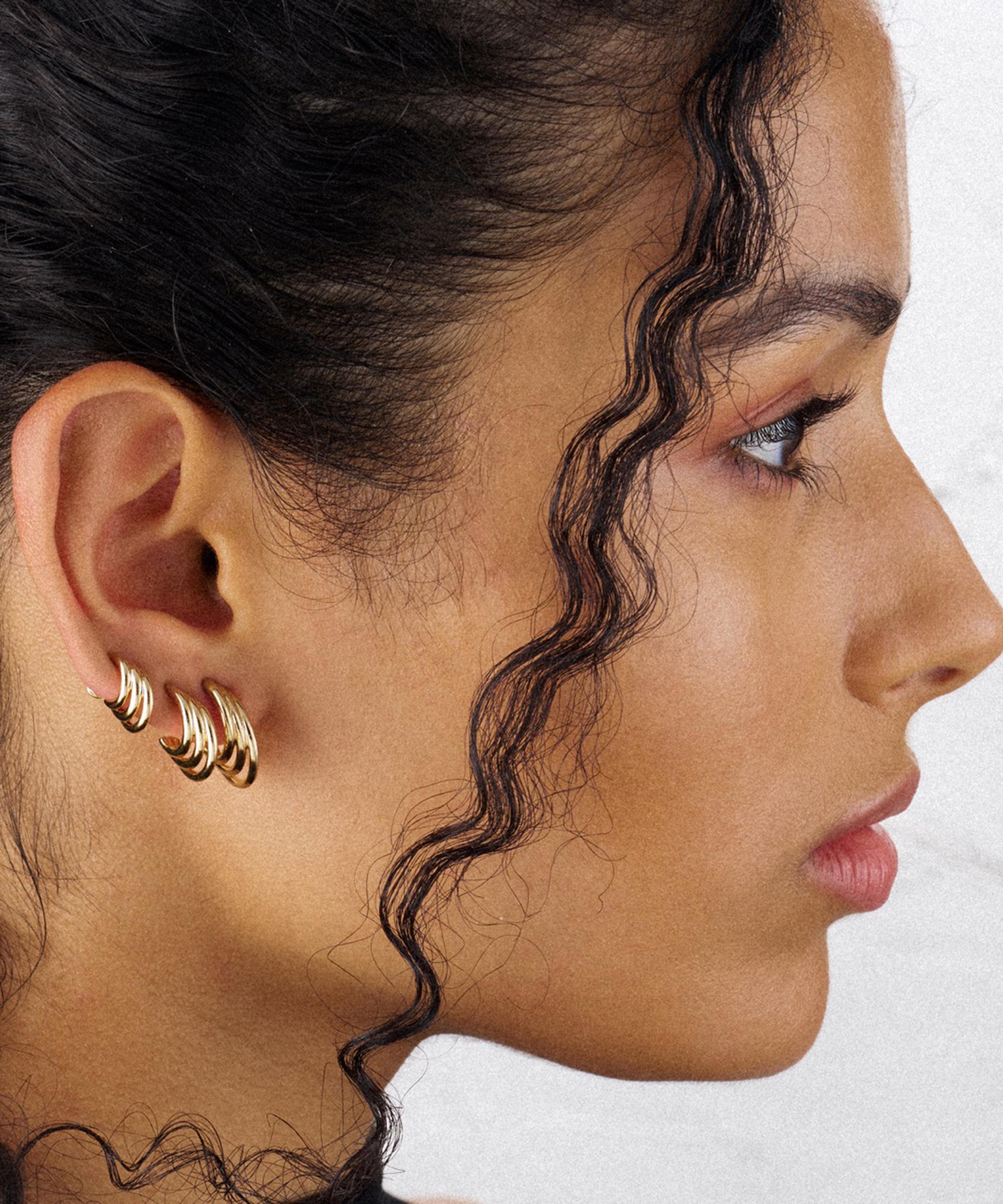 Shaun Leane - 18ct Gold Vermeil Bound Hoop Earrings image number 2