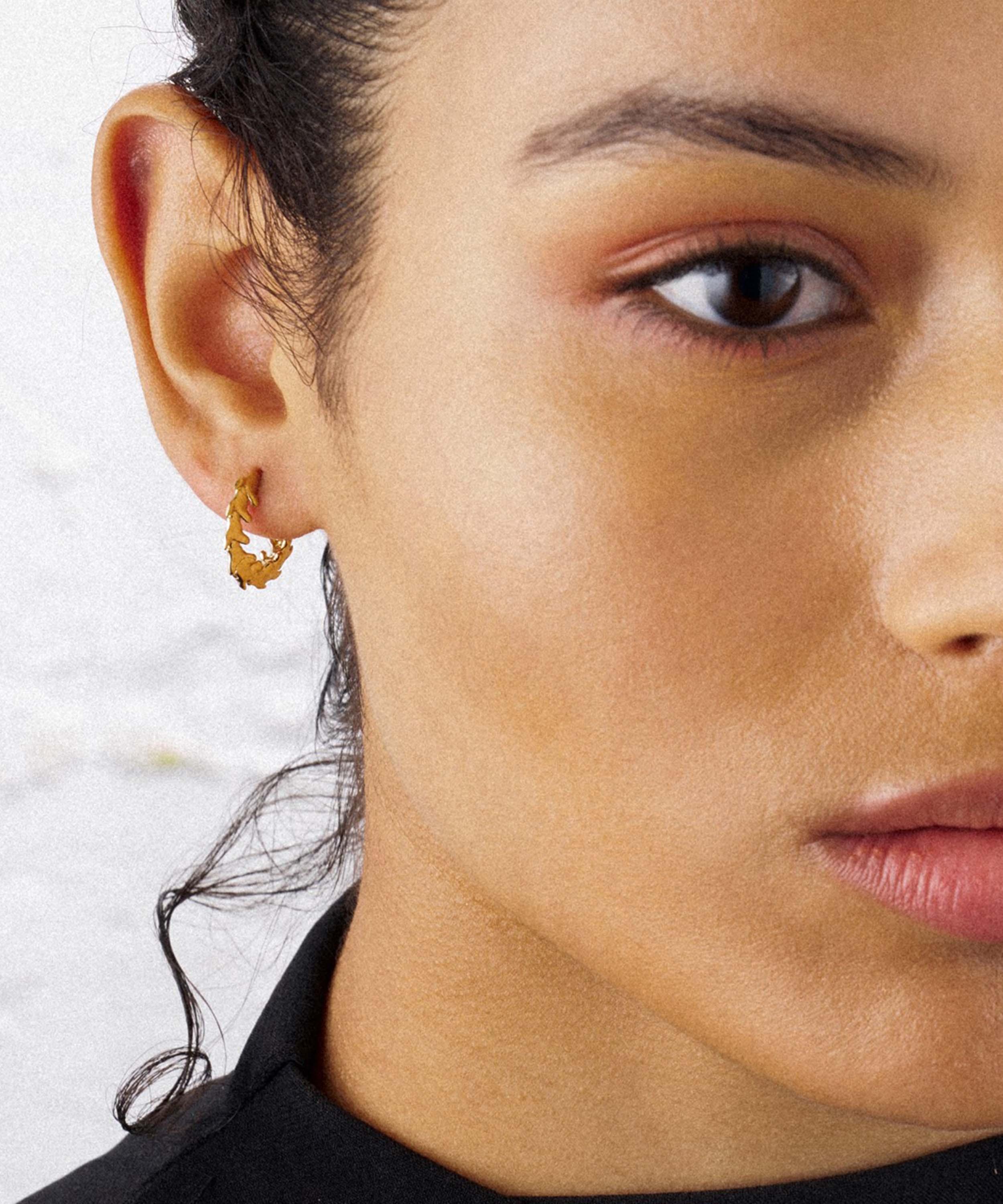 Shaun Leane 18ct Gold Vermeil Serpent's Trace Mini Hoop Earrings