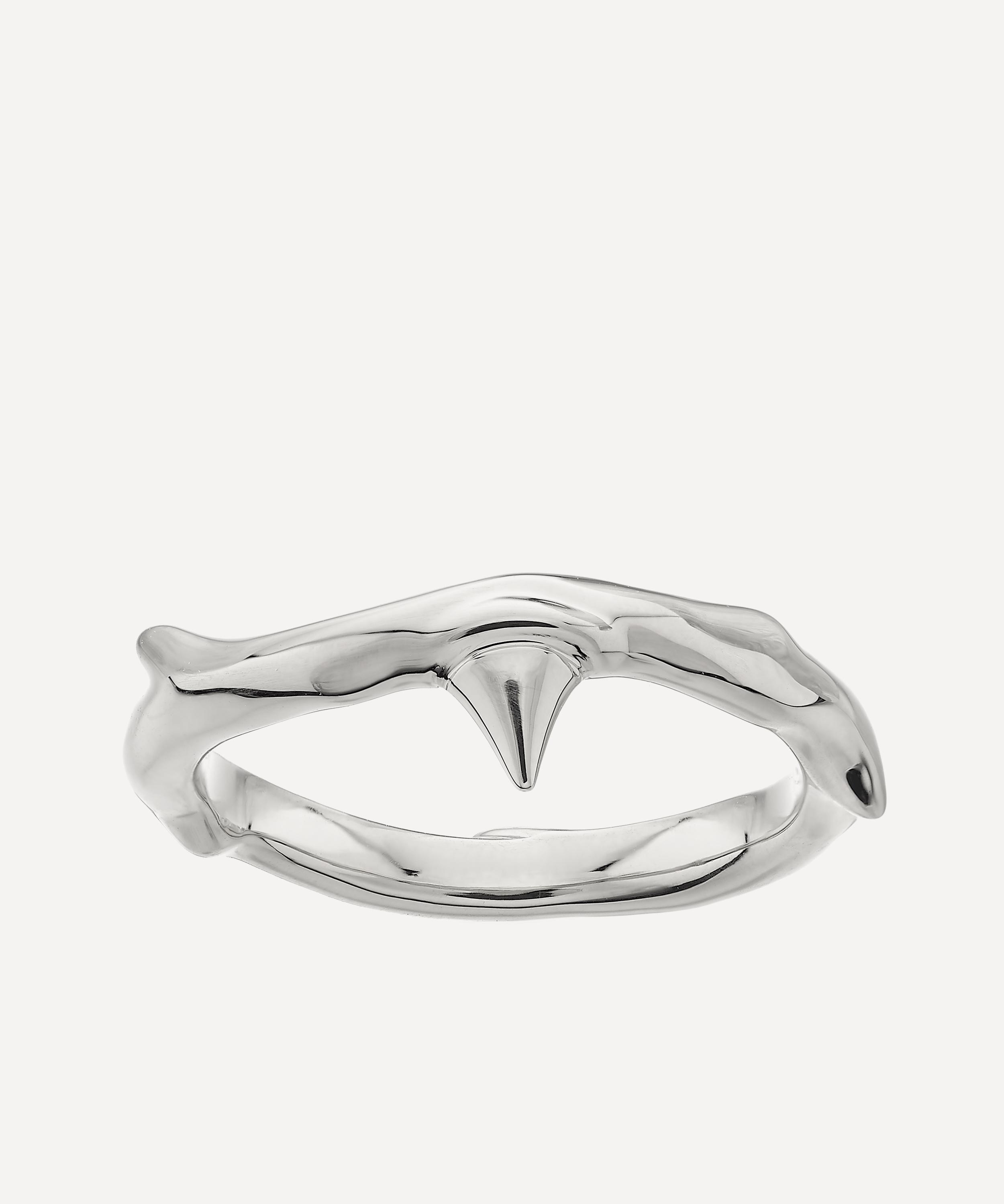 Shaun Leane - Sterling Silver Rose Thorn Band Ring image number 0