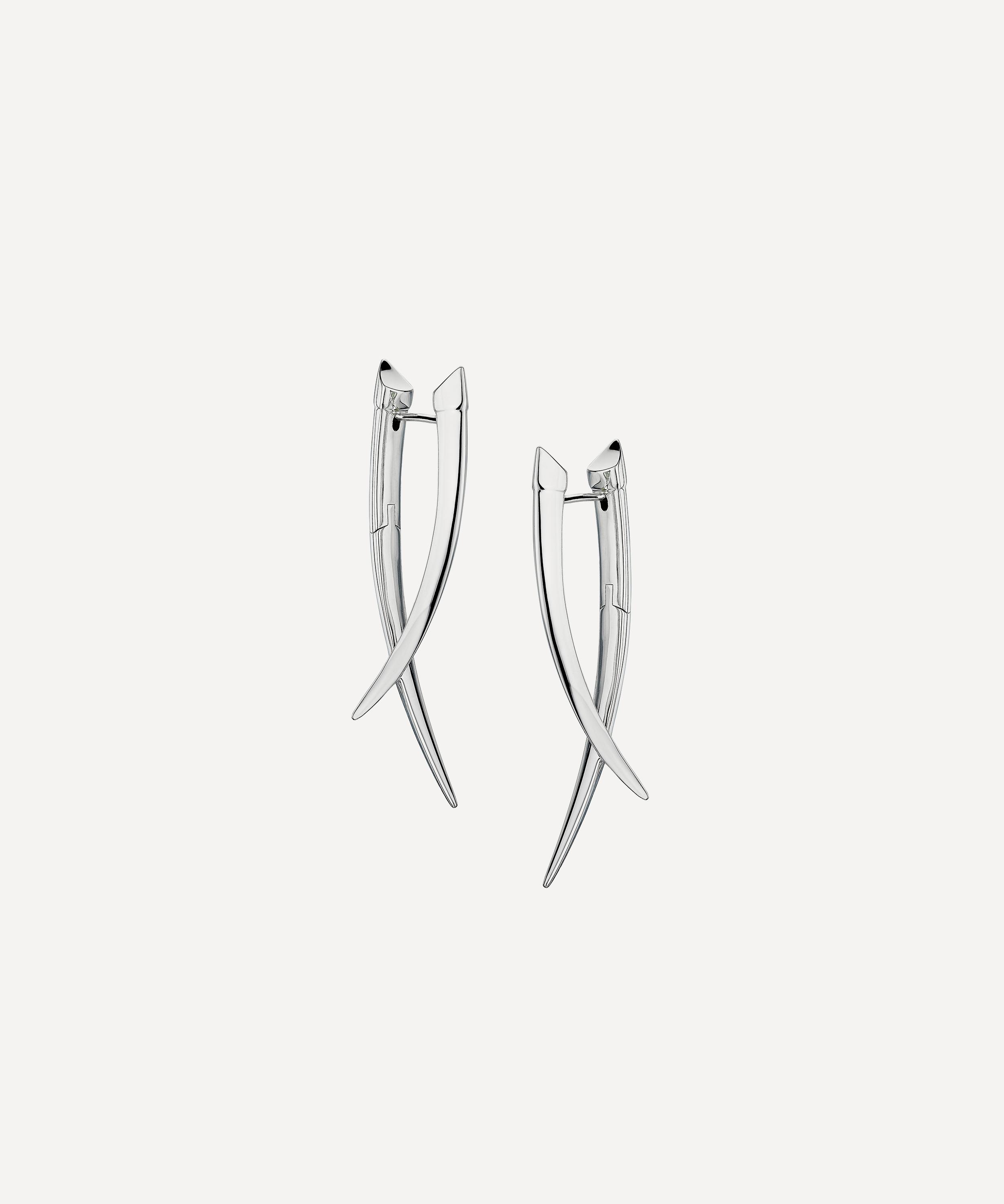 Shaun Leane - Sterling Silver Sabre Crossover Earrings image number 0