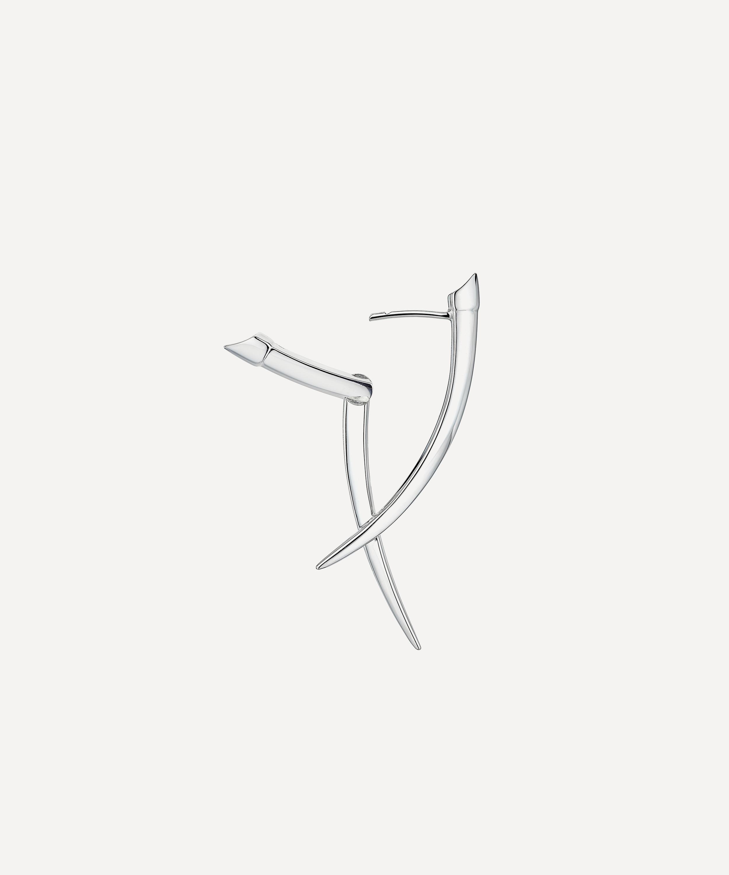 Shaun Leane - Sterling Silver Sabre Crossover Earrings image number 2