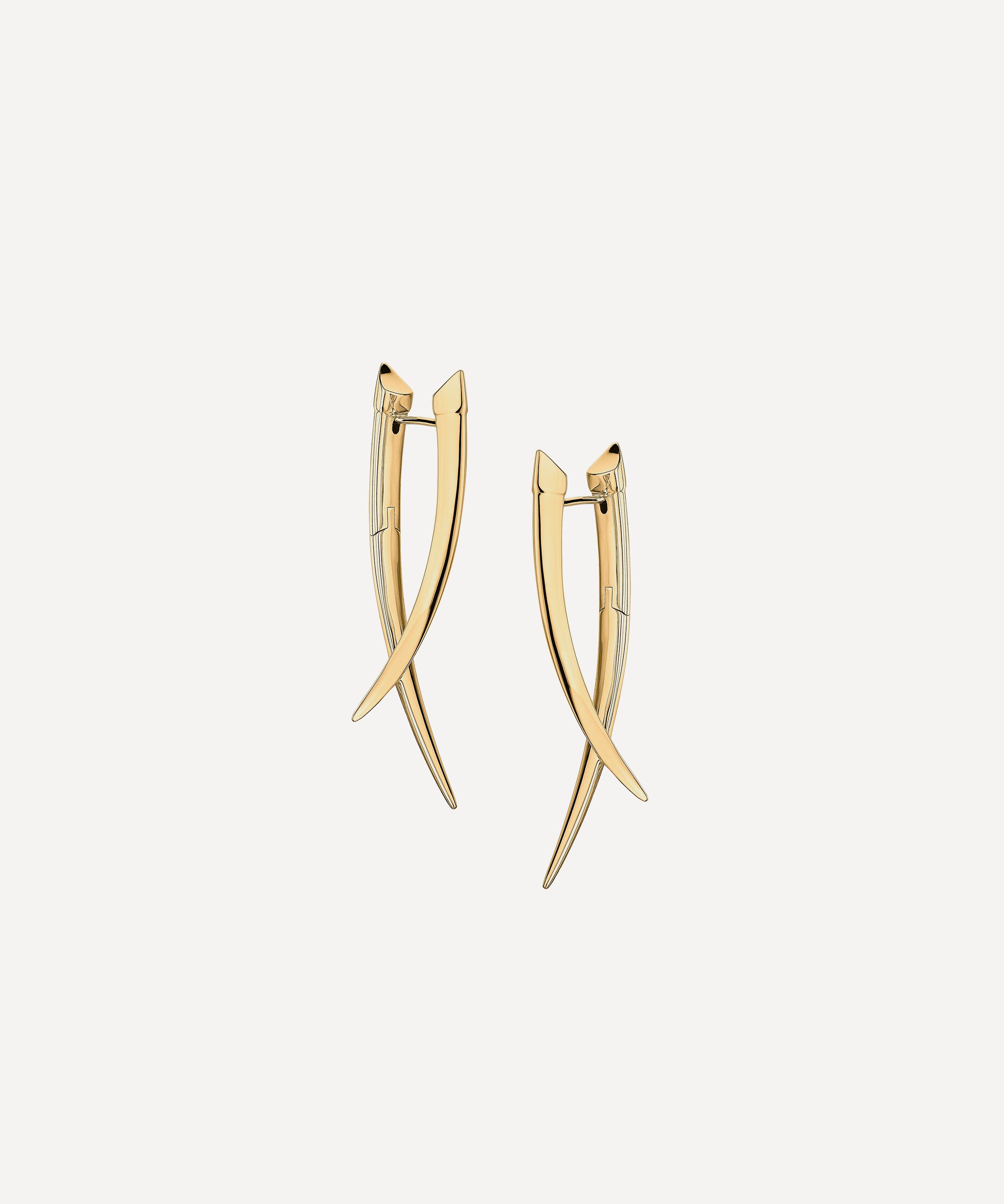 Shaun Leane - 18ct Gold Vermeil Sabre Crossover Earrings image number 0