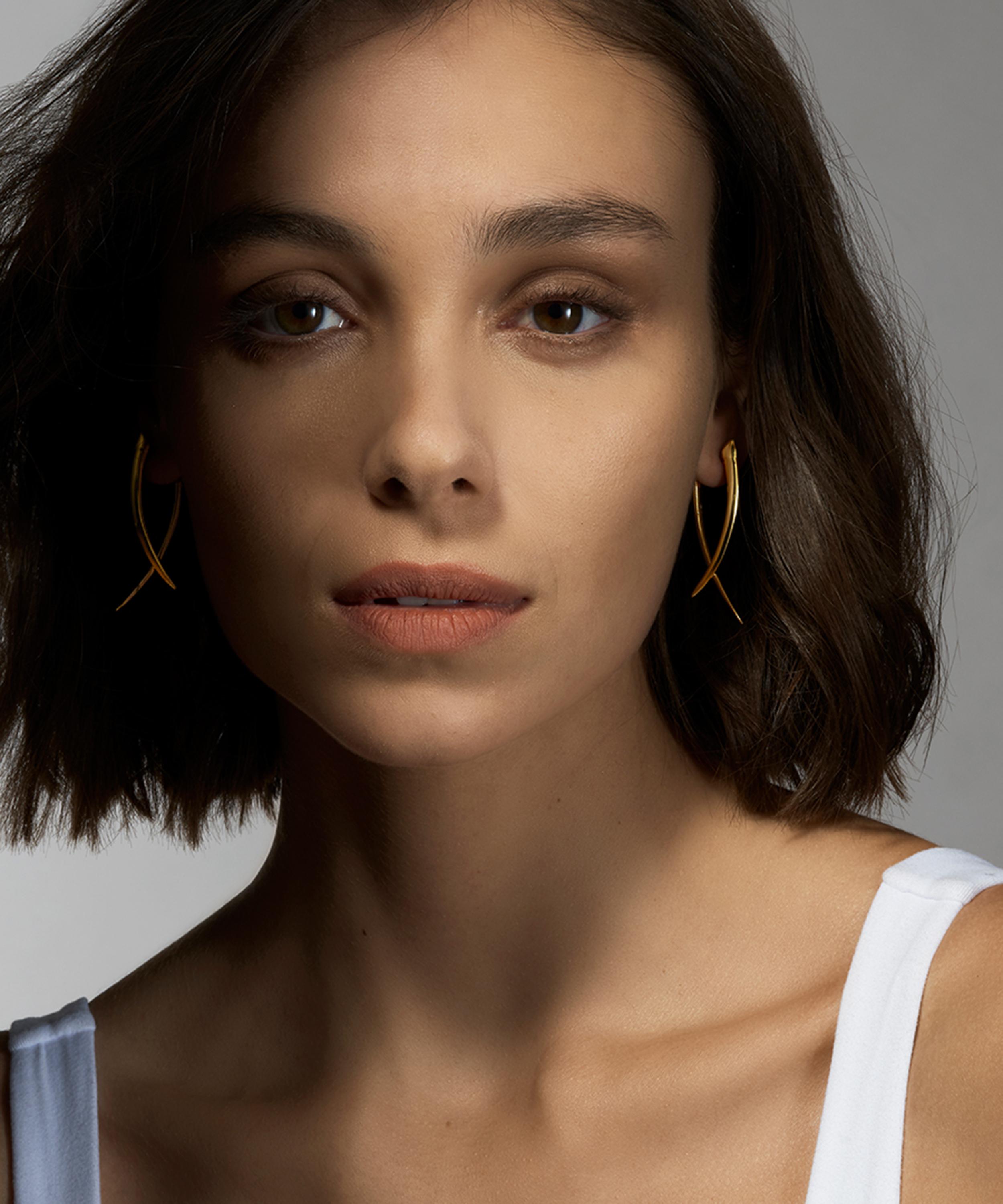 Shaun Leane - 18ct Gold Vermeil Sabre Crossover Earrings image number 1
