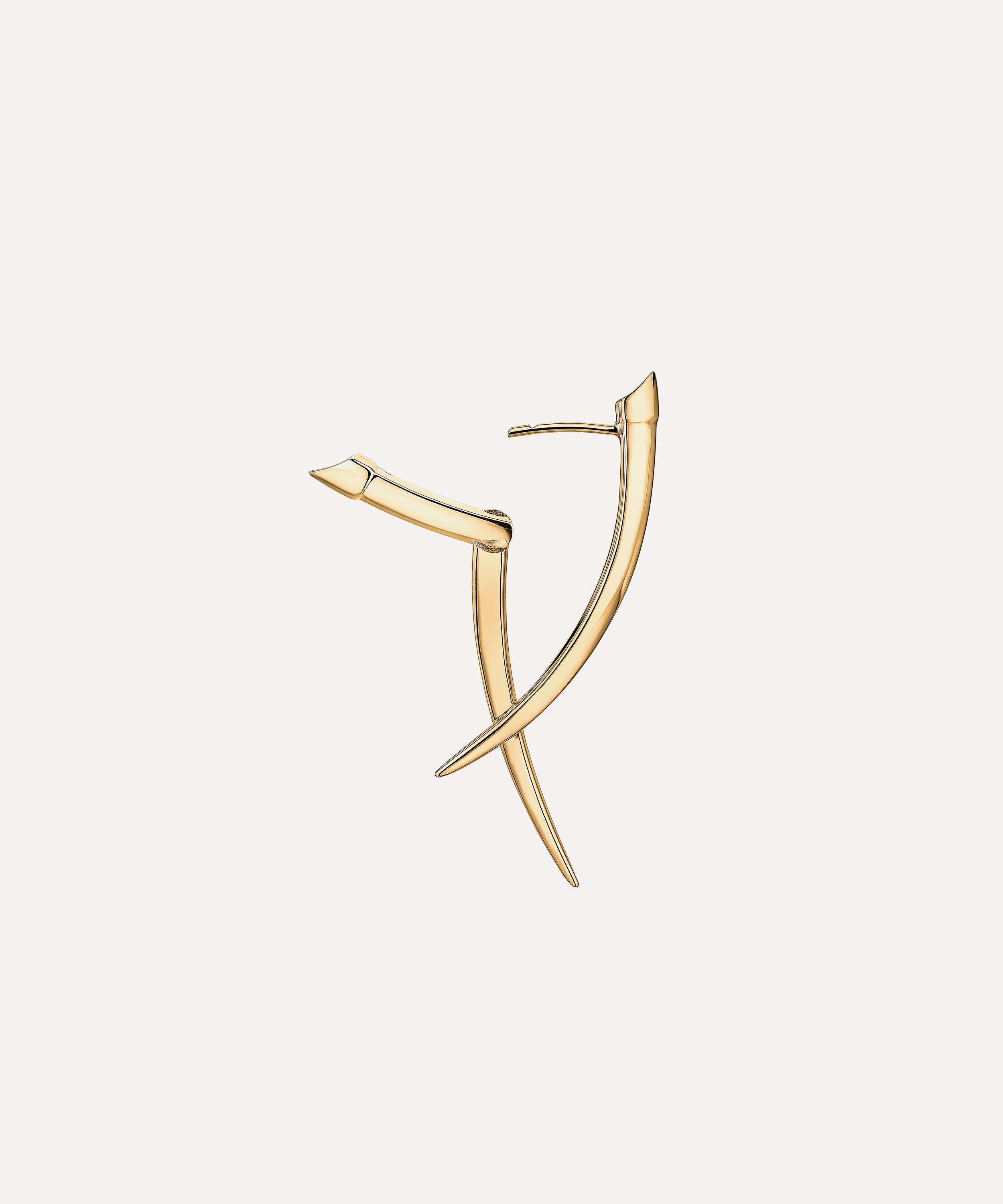 Shaun Leane - 18ct Gold Vermeil Sabre Crossover Earrings image number 2