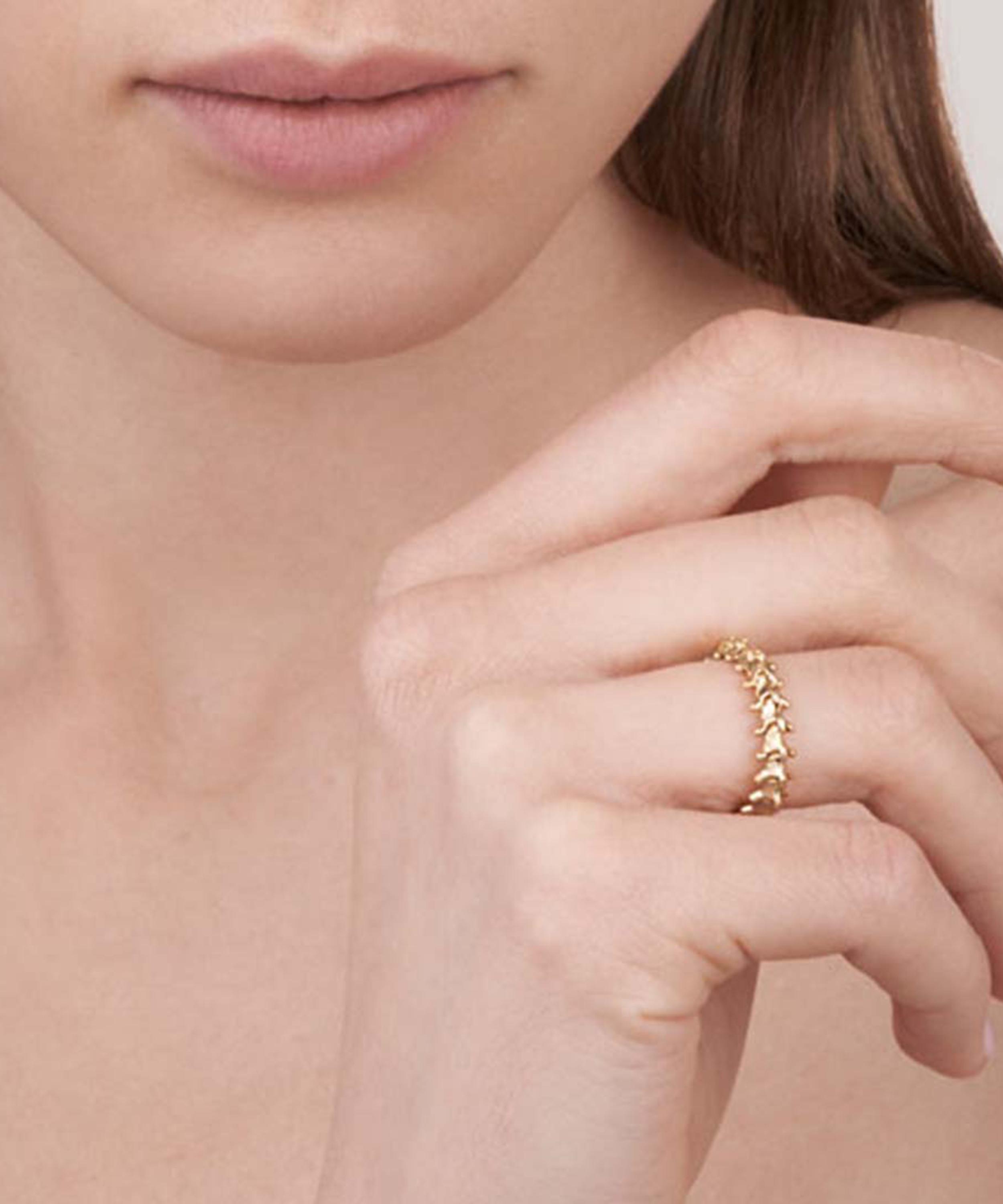 Shaun Leane - 18ct Gold Vermeil Serpent's Trace Band Ring image number 2