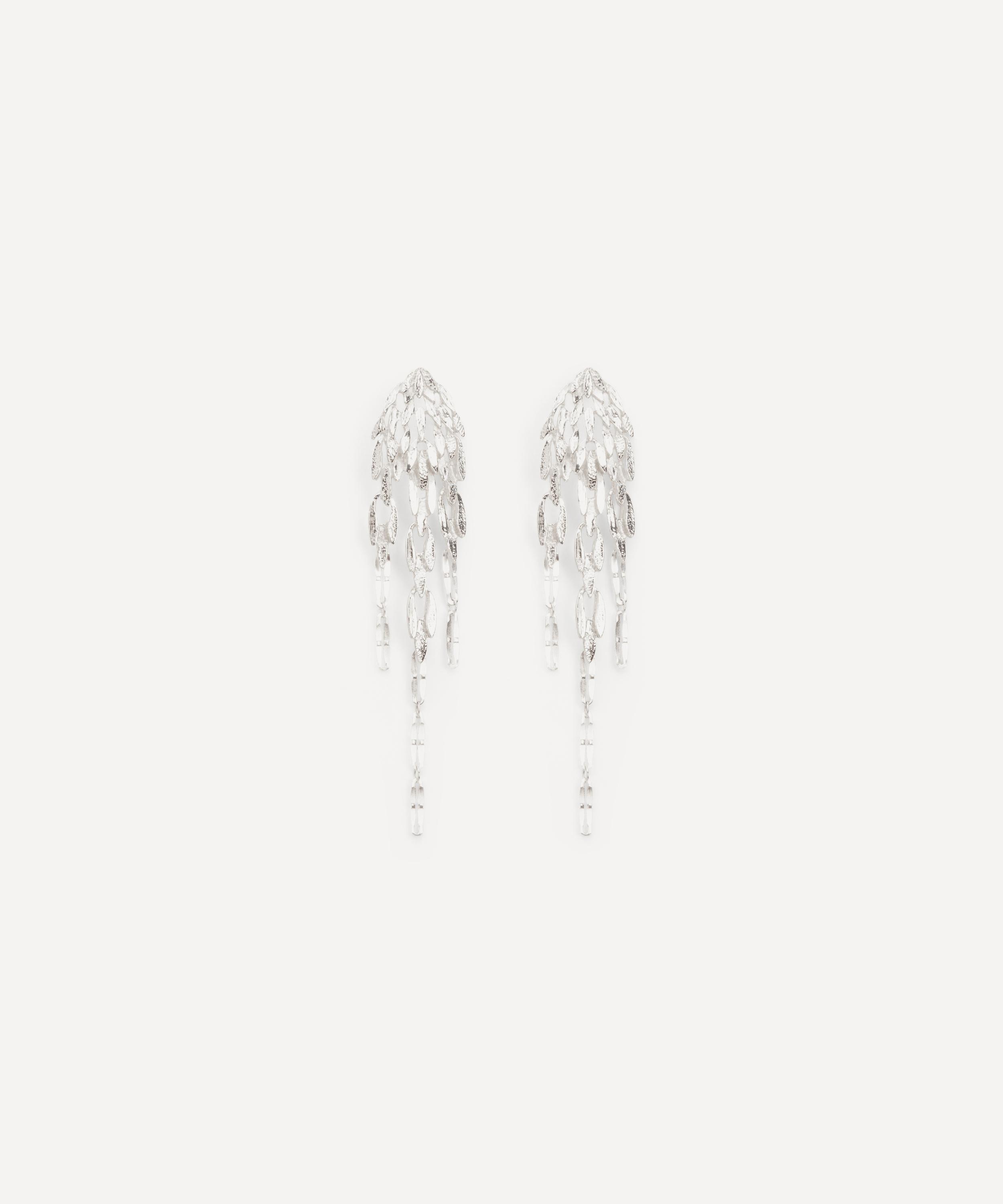 Wouters & Hendrix - Silver Dangling Leaf Stud Earrings image number 0