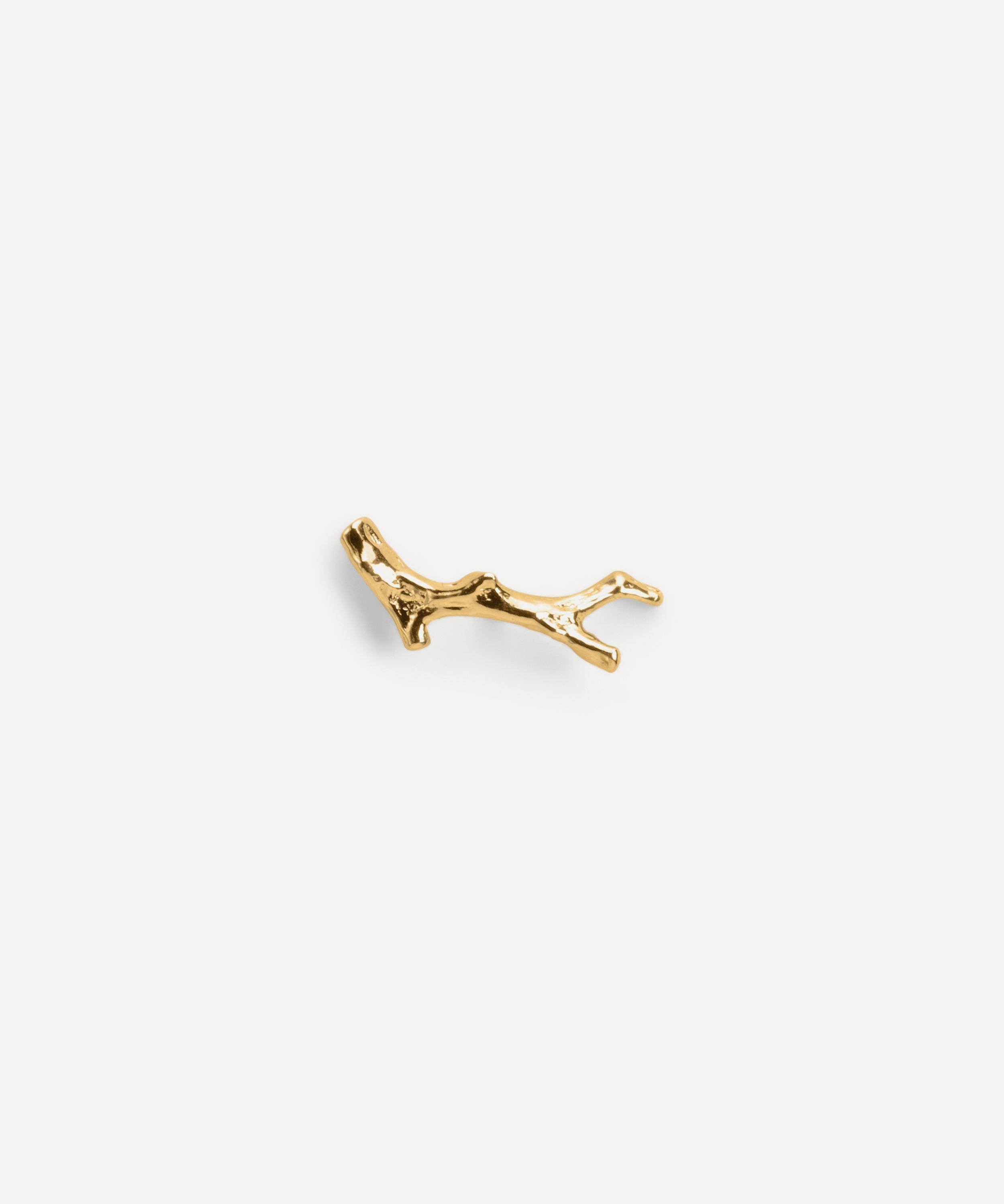 Wouters & Hendrix - Gold-Plated Silver Branch Stud Earring image number 0