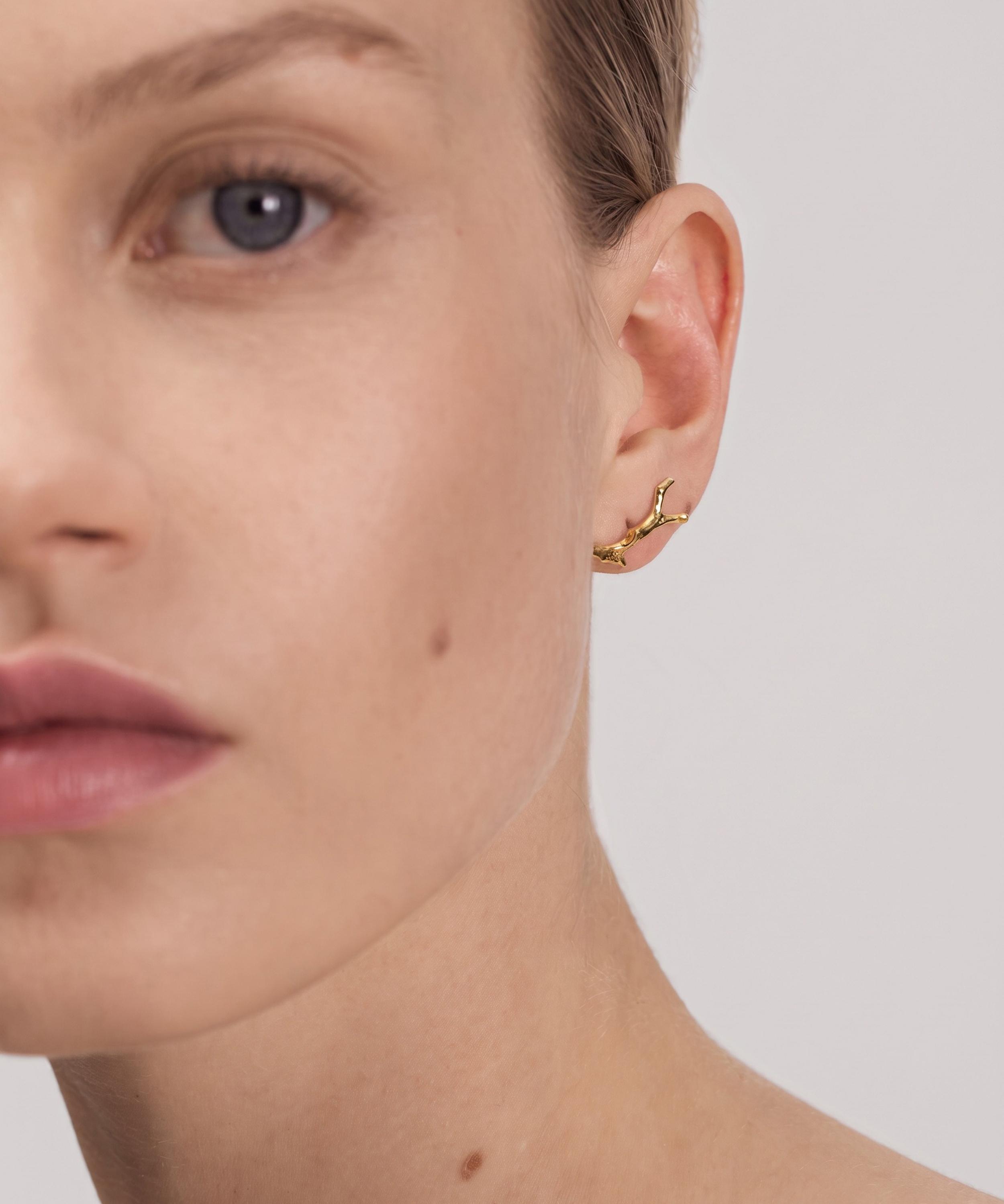 Wouters & Hendrix - Gold-Plated Silver Branch Stud Earring image number 1
