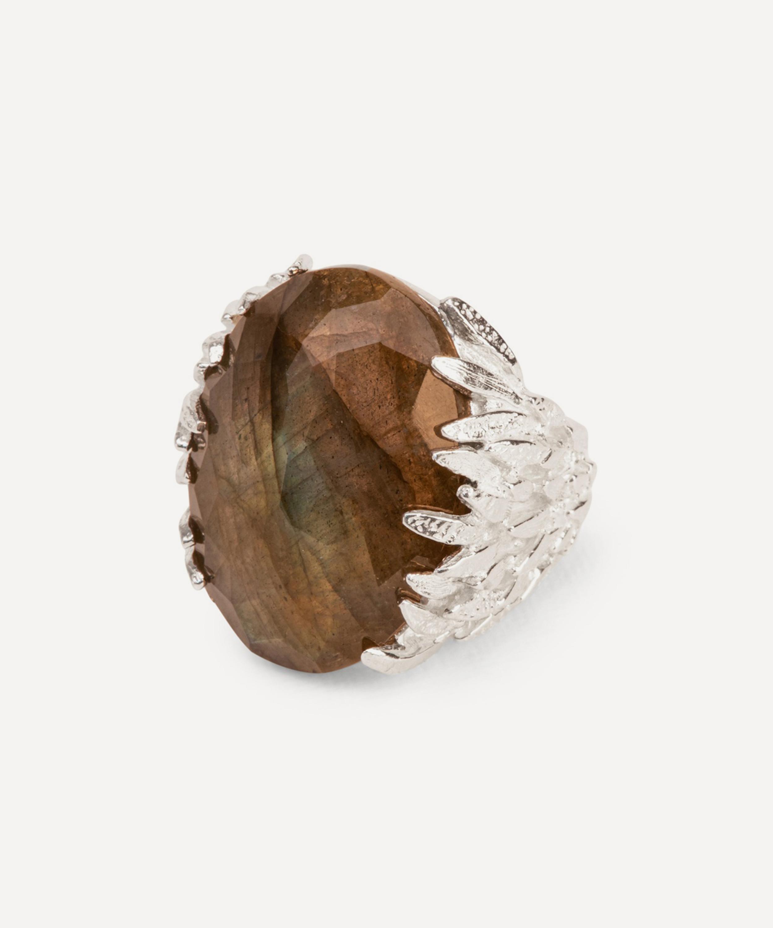 Wouters & Hendrix -  Silver Feather Labradorite Ring image number 0