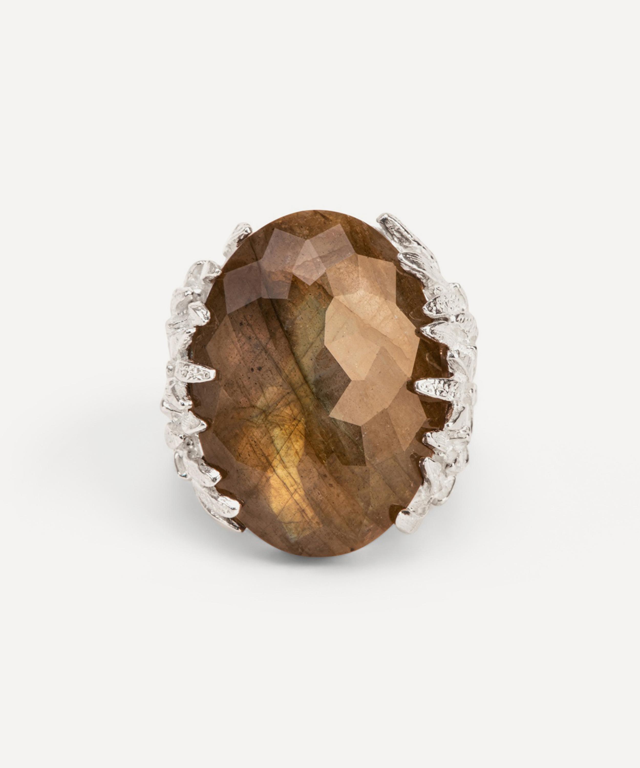 Wouters & Hendrix -  Silver Feather Labradorite Ring image number 3