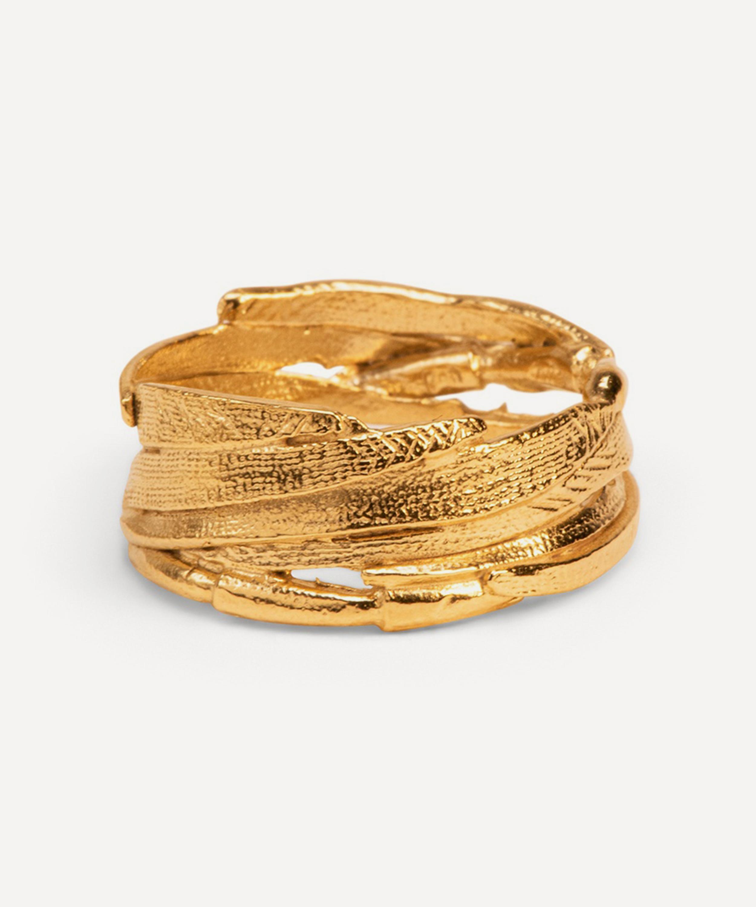 Wouters & Hendrix - Gold-Plated Silver Leaf Ring image number 2