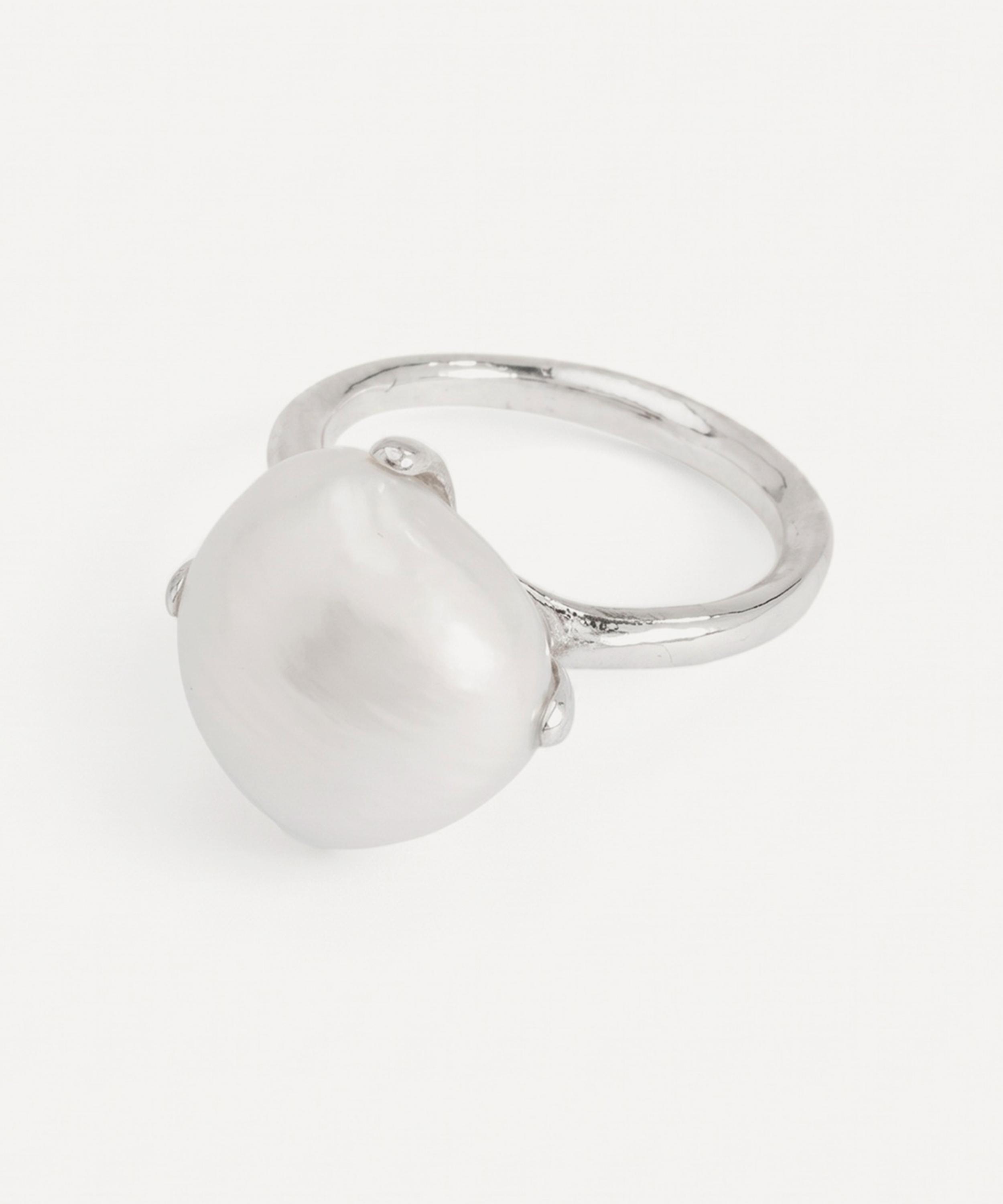 Wouters & Hendrix - Gold-Plated Silver Organic Freshwater Pearl Ring image number 0
