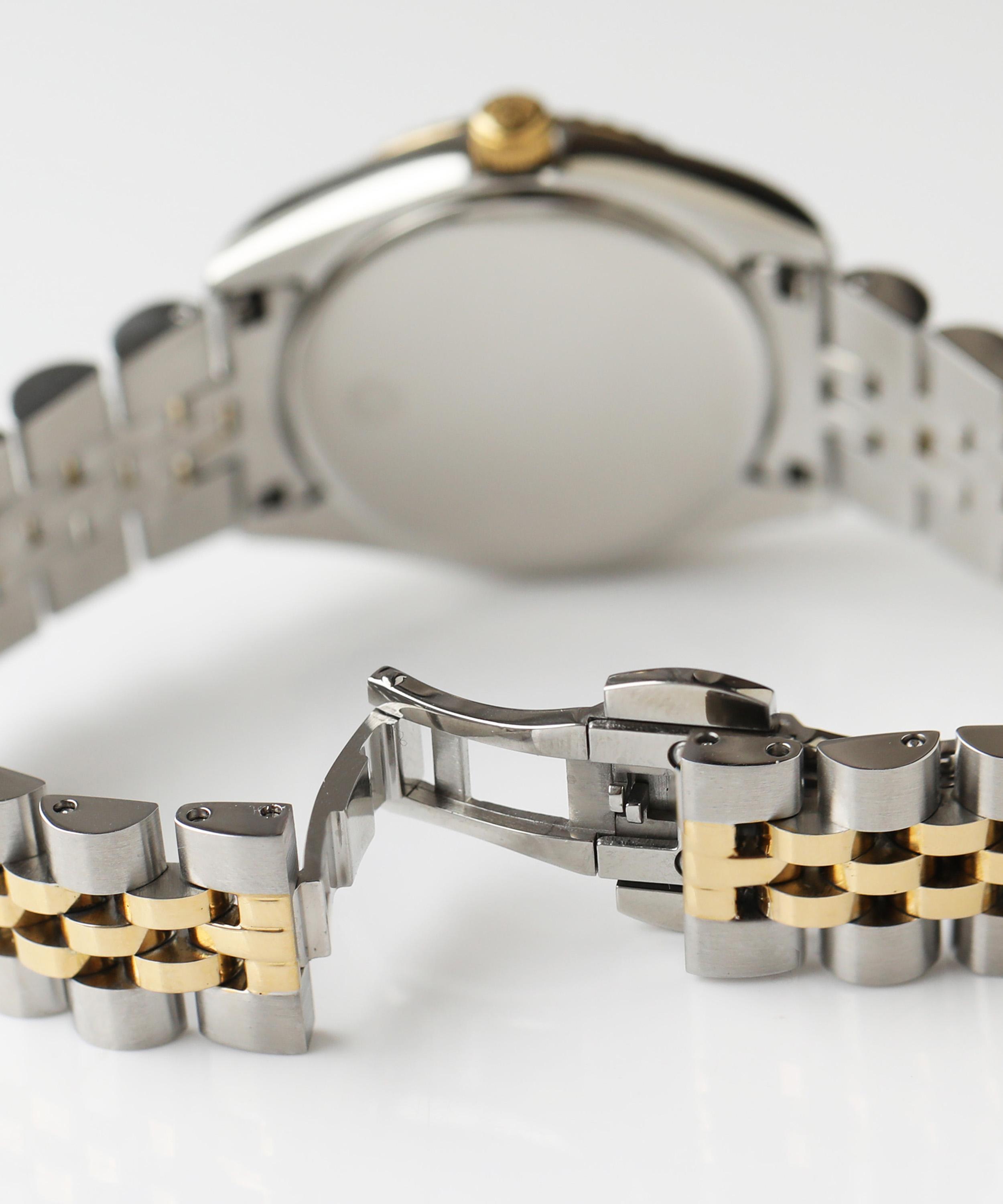 Carrie Elizabeth - 14ct Gold and Silver Luna Pearl Luxe Link Watch image number 6