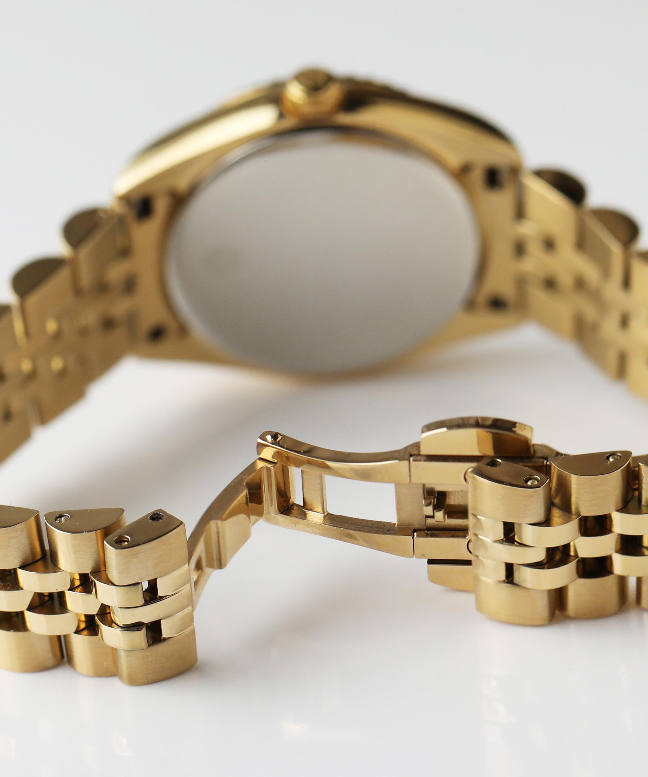 Carrie Elizabeth - 14ct Gold Plated Aurora Chocolate Luxe Link Watch image number 6