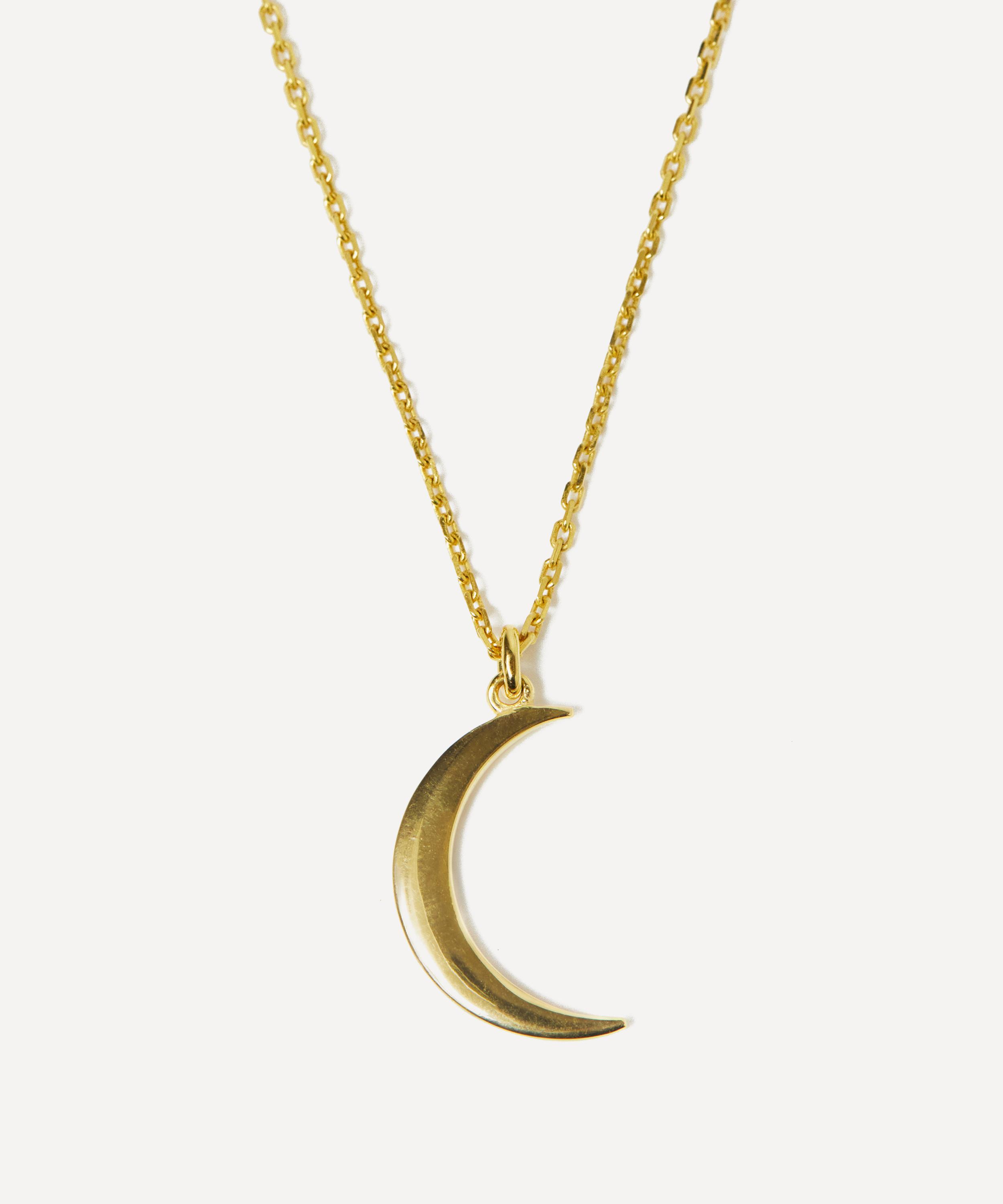 Carrie Elizabeth - 14ct Gold New Moon Necklace image number 0