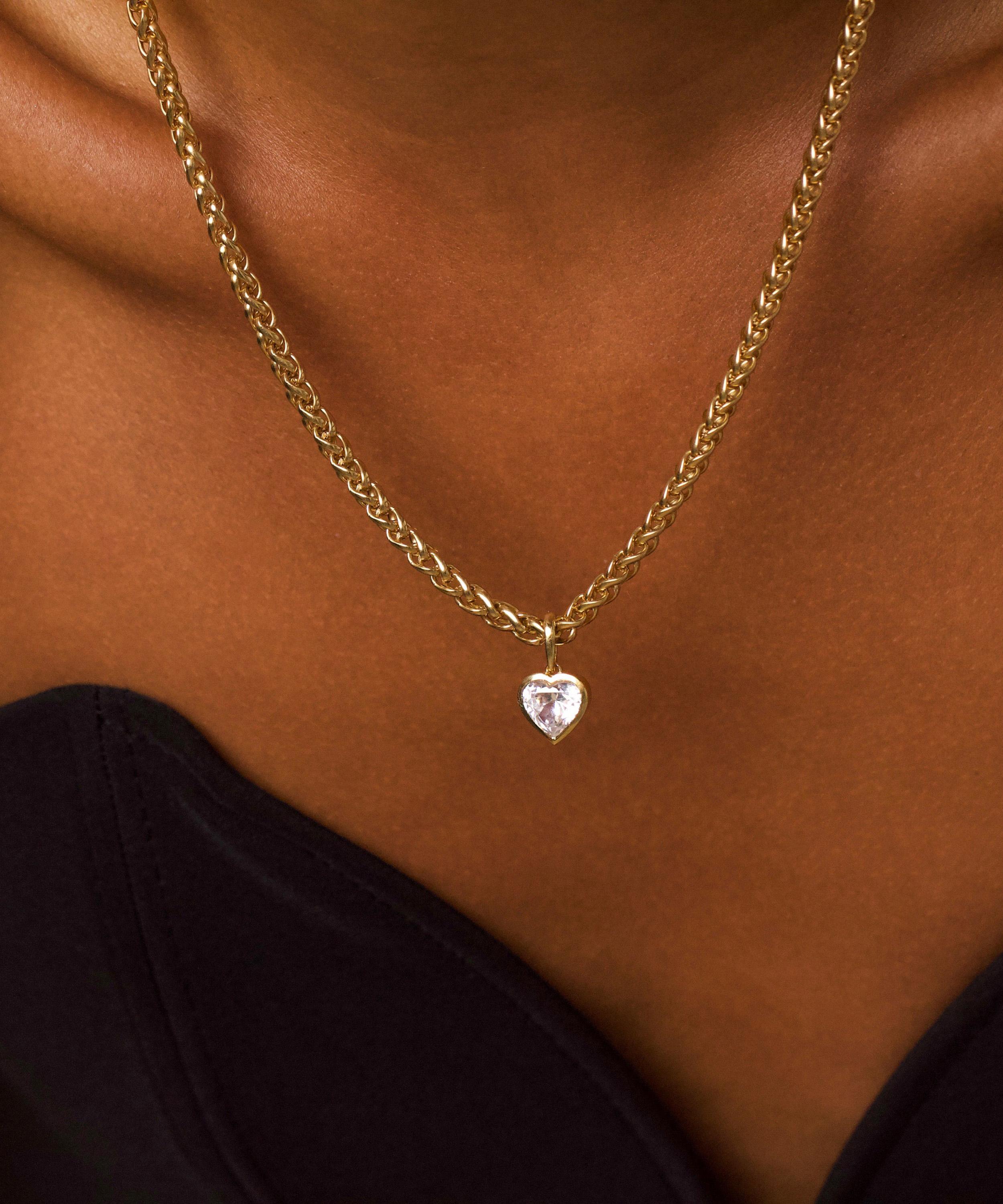 Carrie Elizabeth - Gold plated You Have My Heart Vintage Necklace image number 1