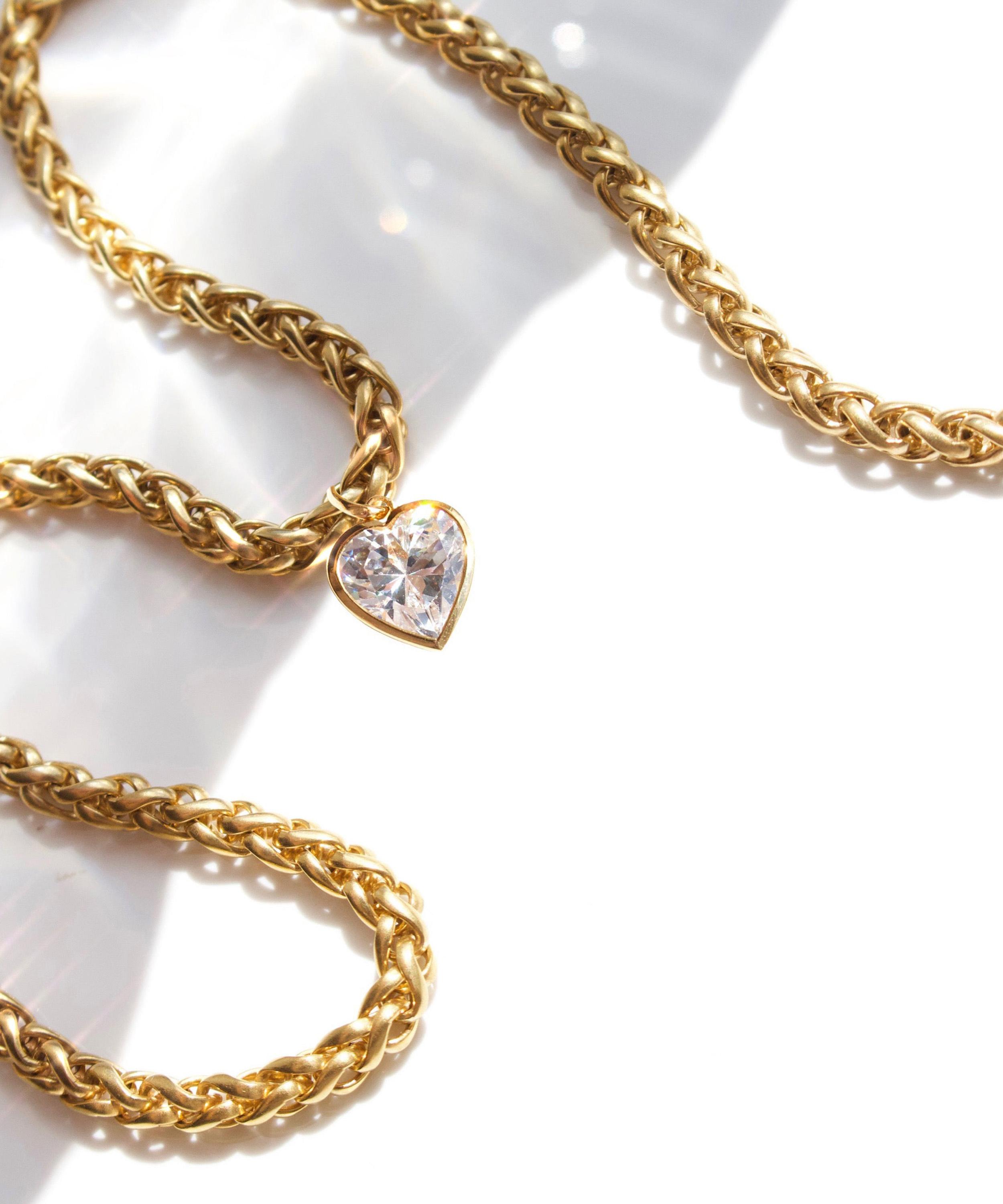 Carrie Elizabeth - Gold plated You Have My Heart Vintage Necklace image number 2