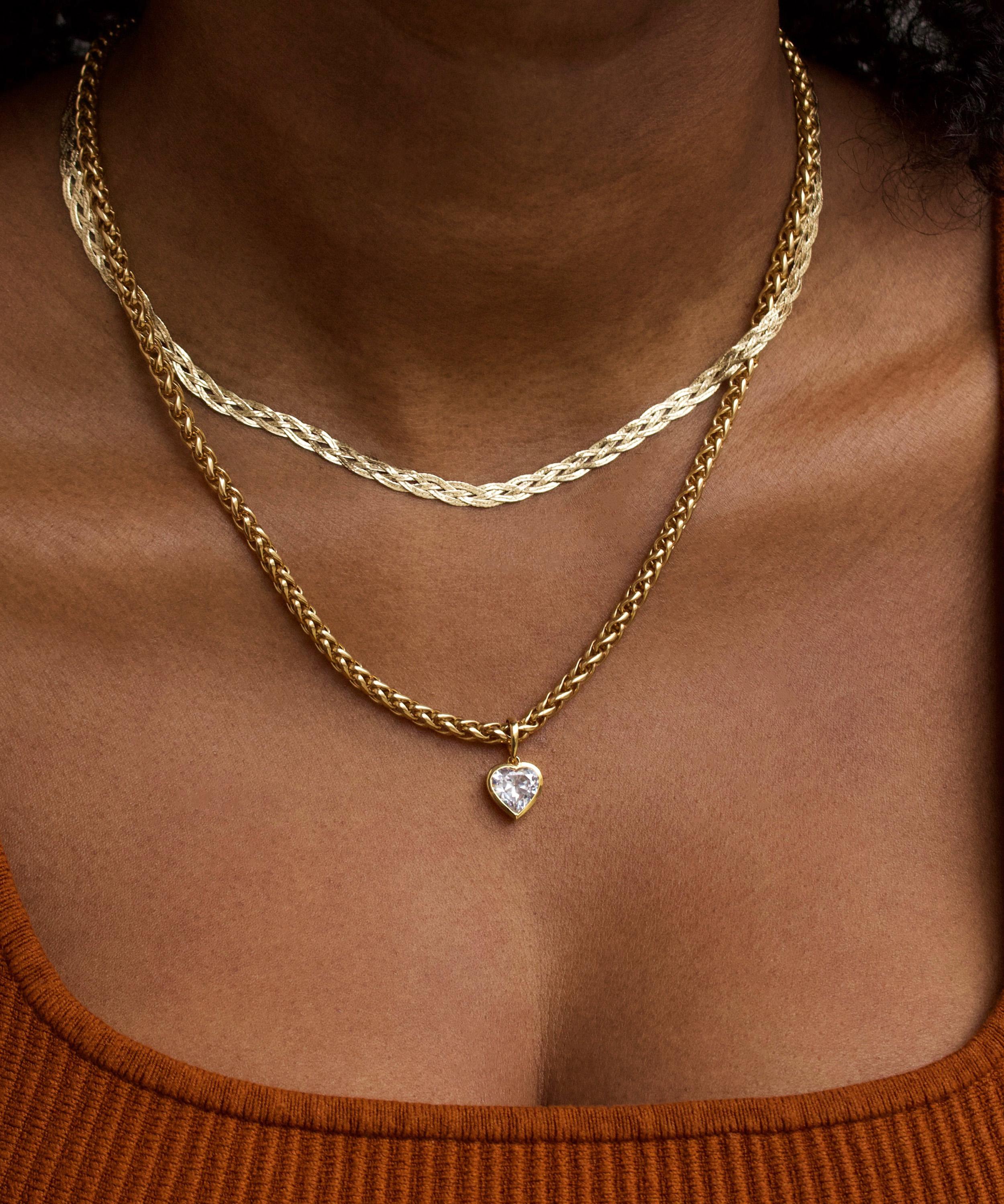 Carrie Elizabeth - Gold plated You Have My Heart Vintage Necklace image number 3