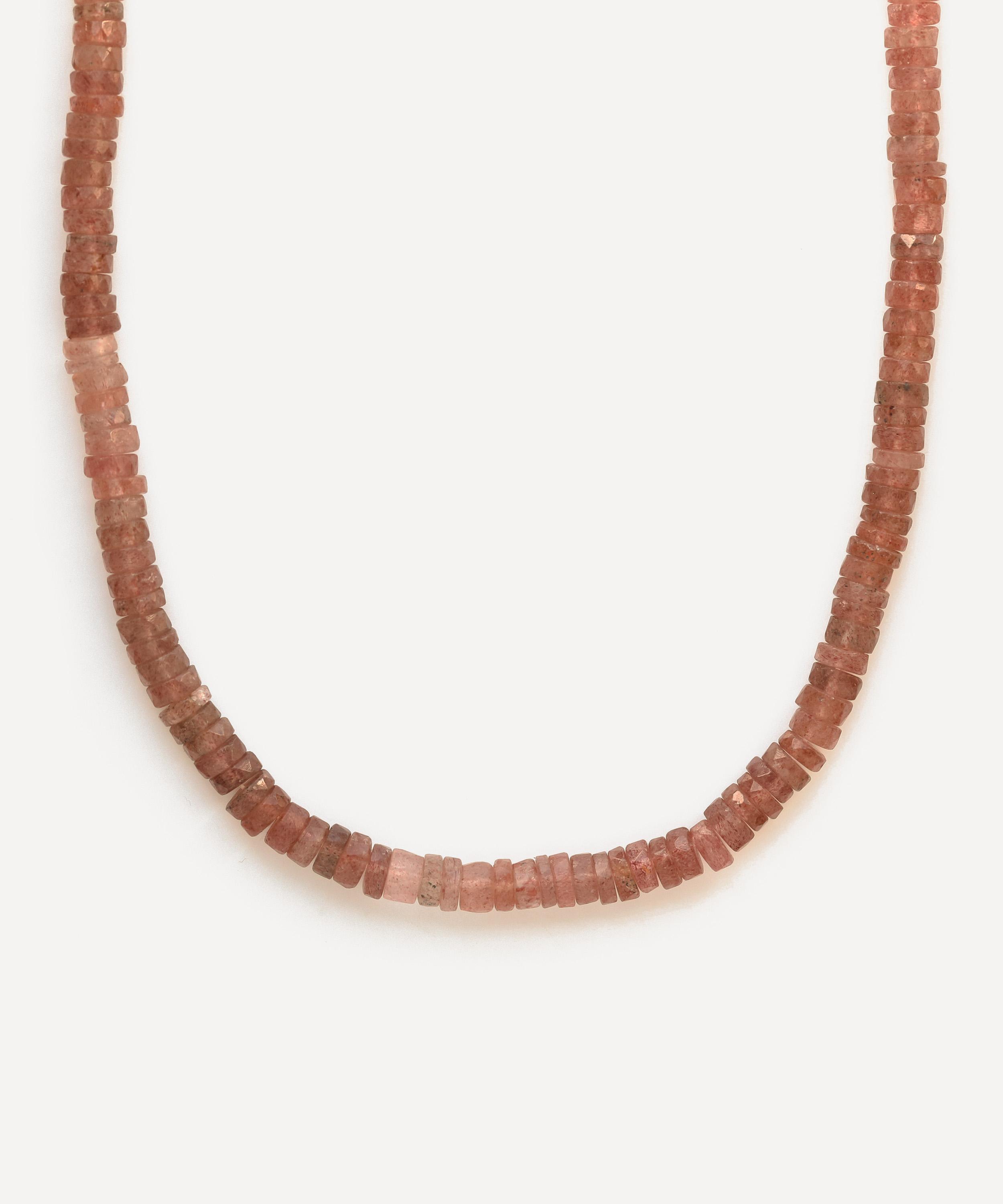 Carrie Elizabeth - Gold plated Chocolate Quartz Necklace image number 0