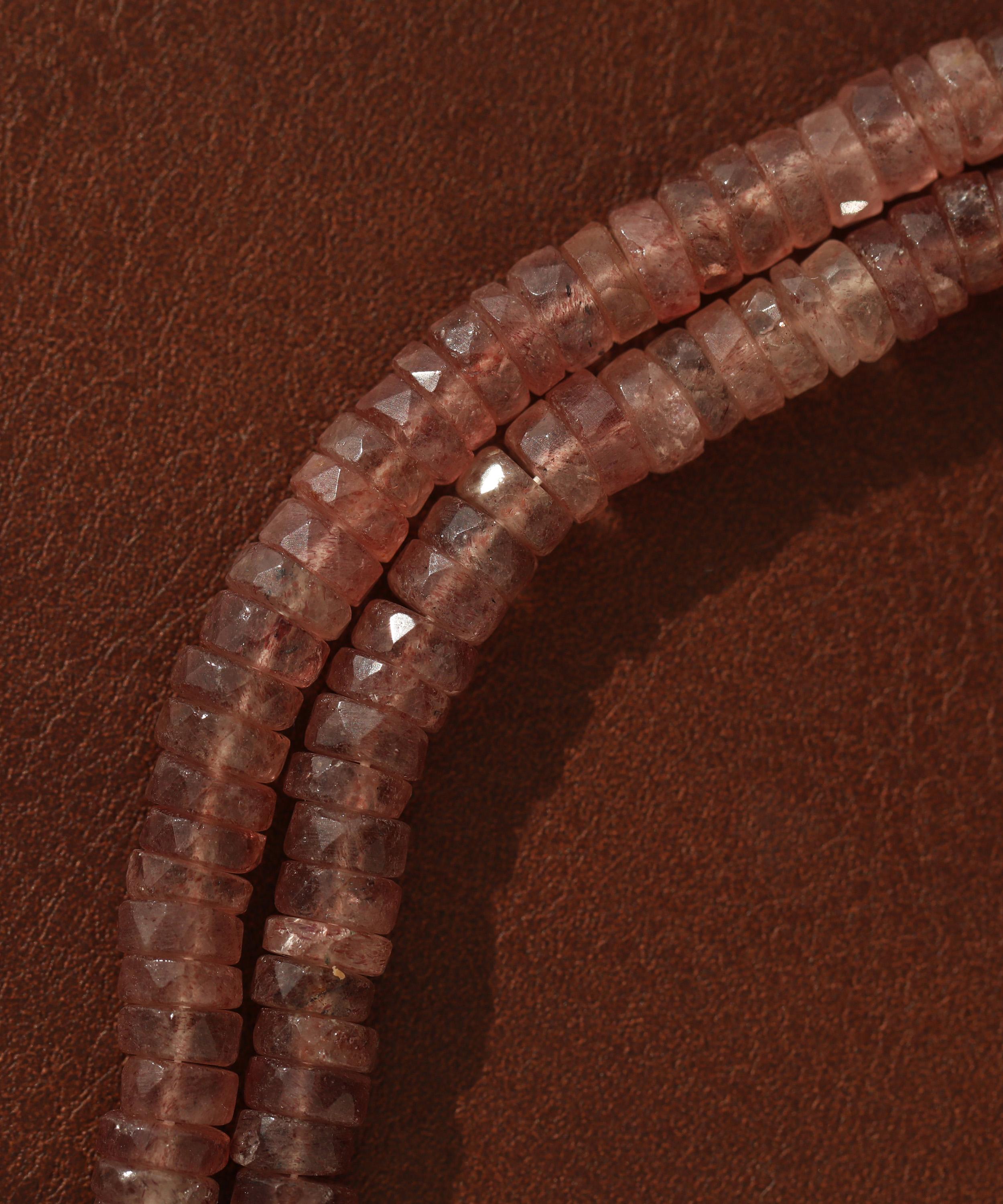 Carrie Elizabeth - Gold plated Chocolate Quartz Necklace image number 2