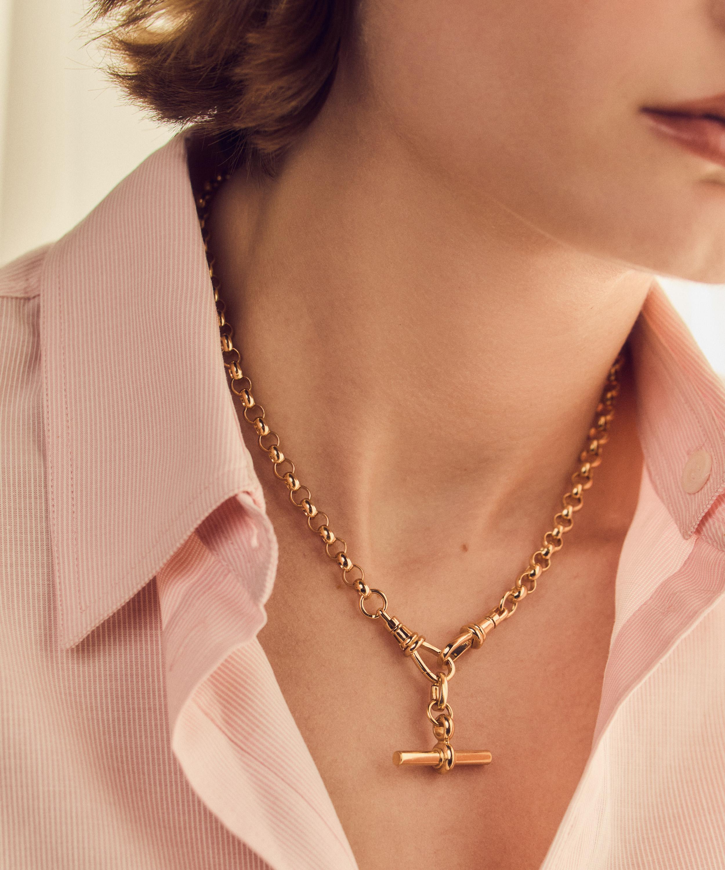 Carrie Elizabeth - 18ct Gold Plated Luxe Chunky Dogclip Necklace image number 1