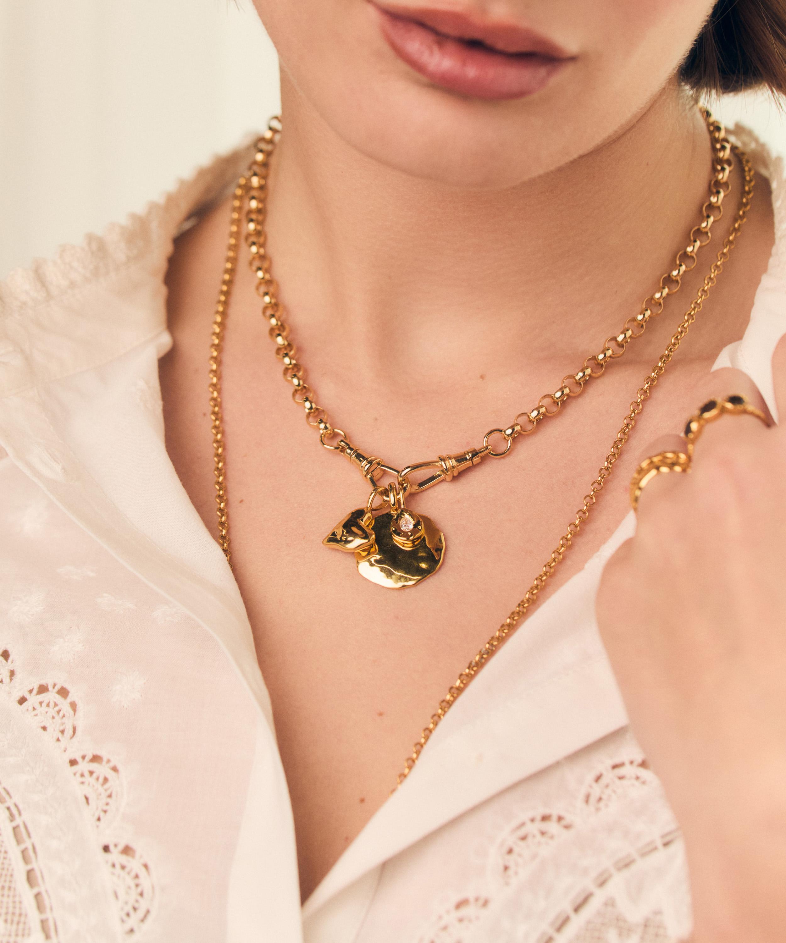 Carrie Elizabeth - 18ct Gold Plated Luxe Chunky Dogclip Necklace image number 2