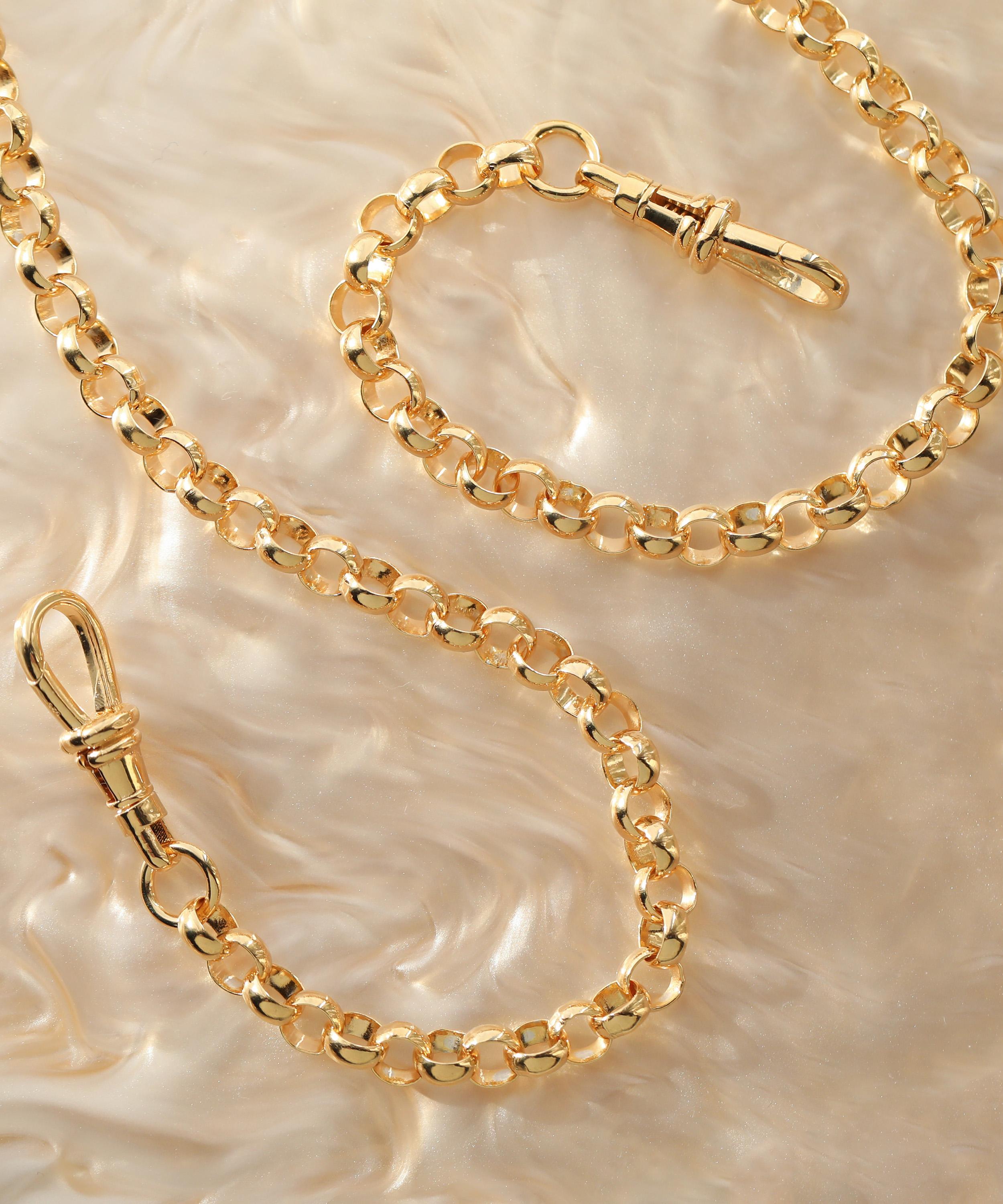 Carrie Elizabeth - 18ct Gold Plated Luxe Chunky Dogclip Necklace image number 3